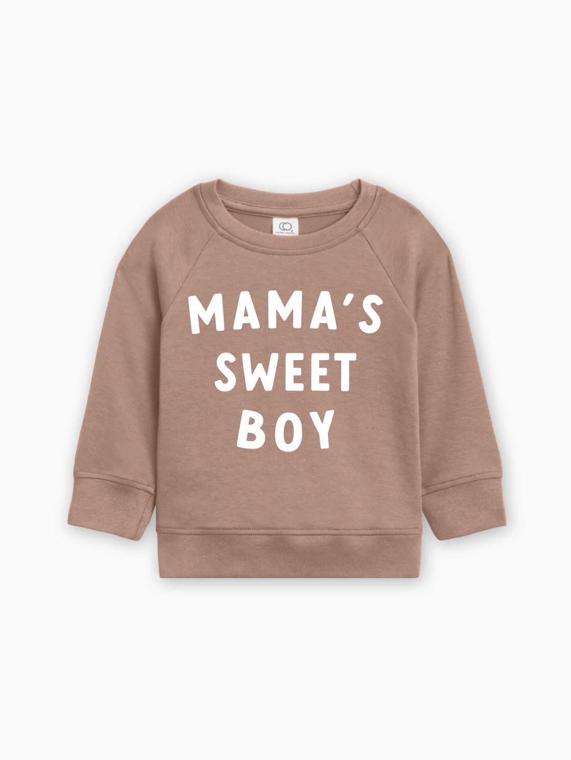 Mama's Sweet Boy Valentine's Day Baby Toddler Organic Cotton Pullover