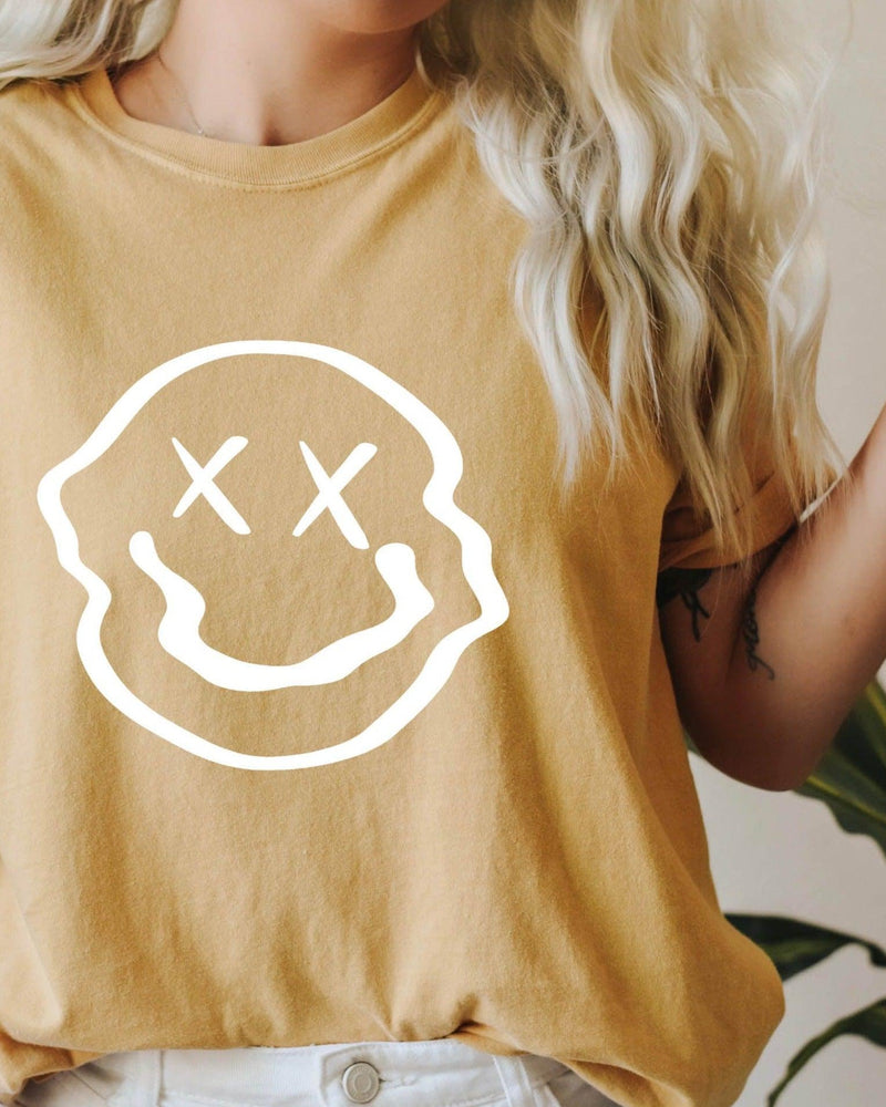 Melted Smiley Comfort Colors T Shirt
