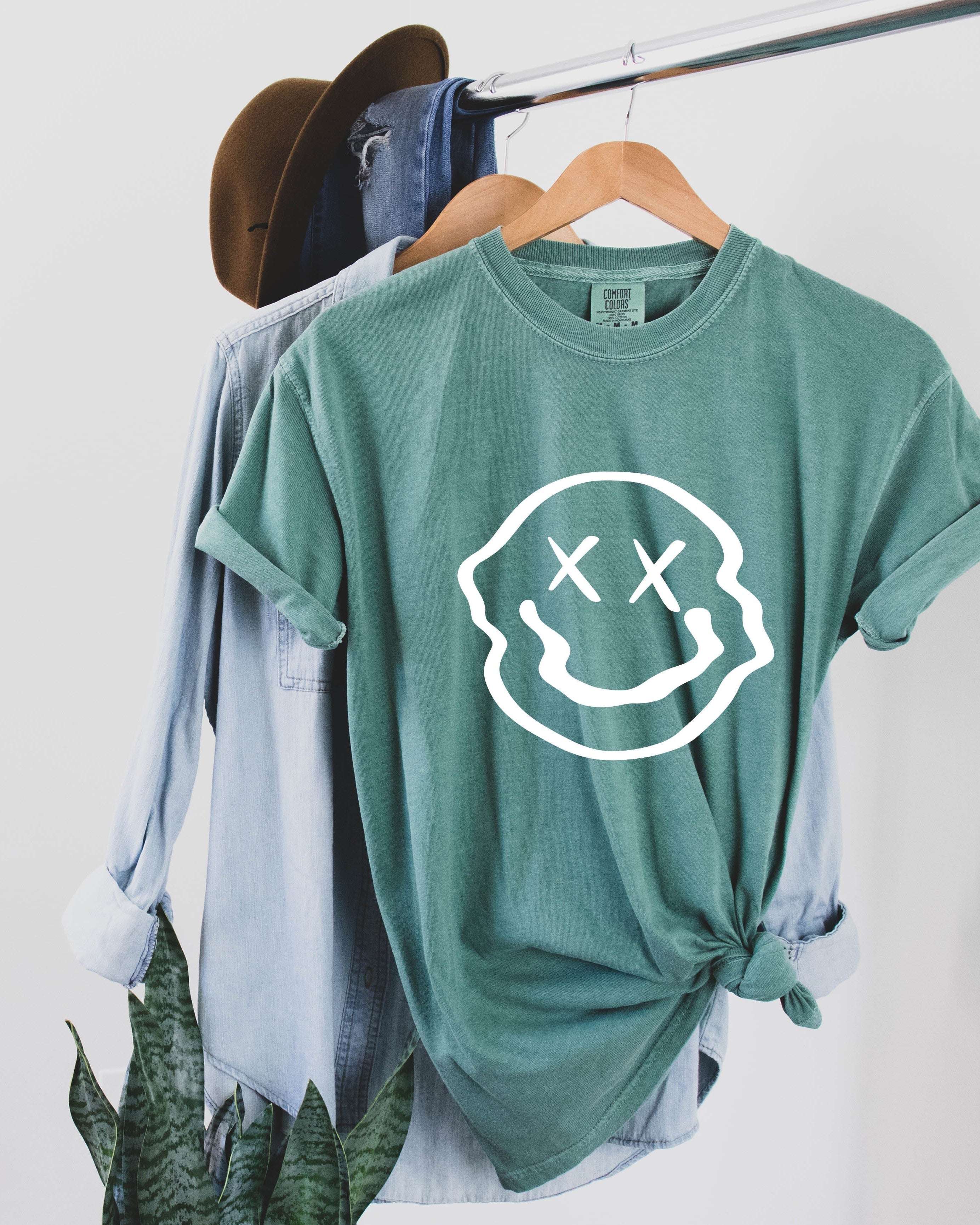 Melted Smiley Comfort Colors T Shirt