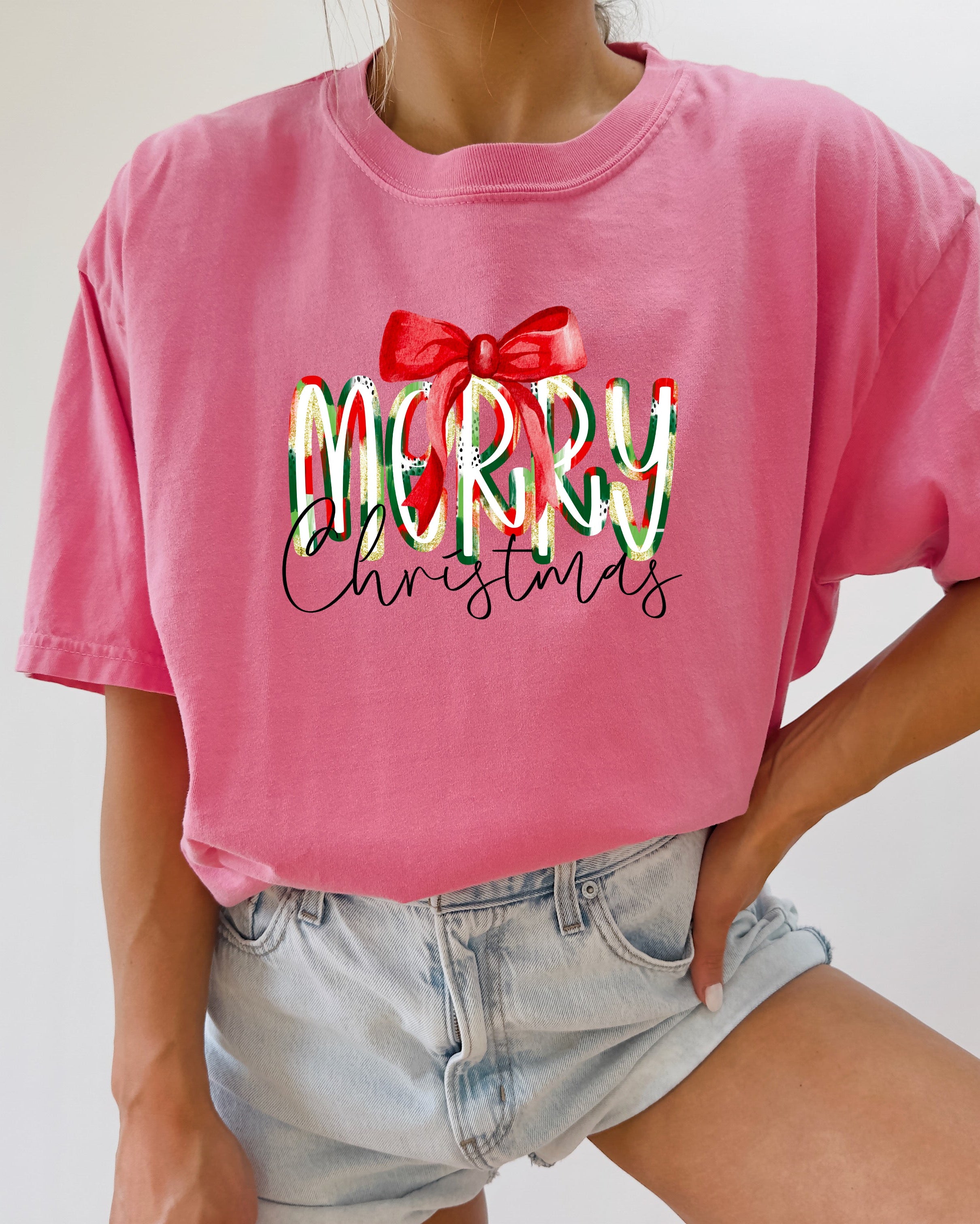 Merry Christmas Winter Fall Holiday Christmas Autumn Comfort Colors Garment Dyed T Shirt
