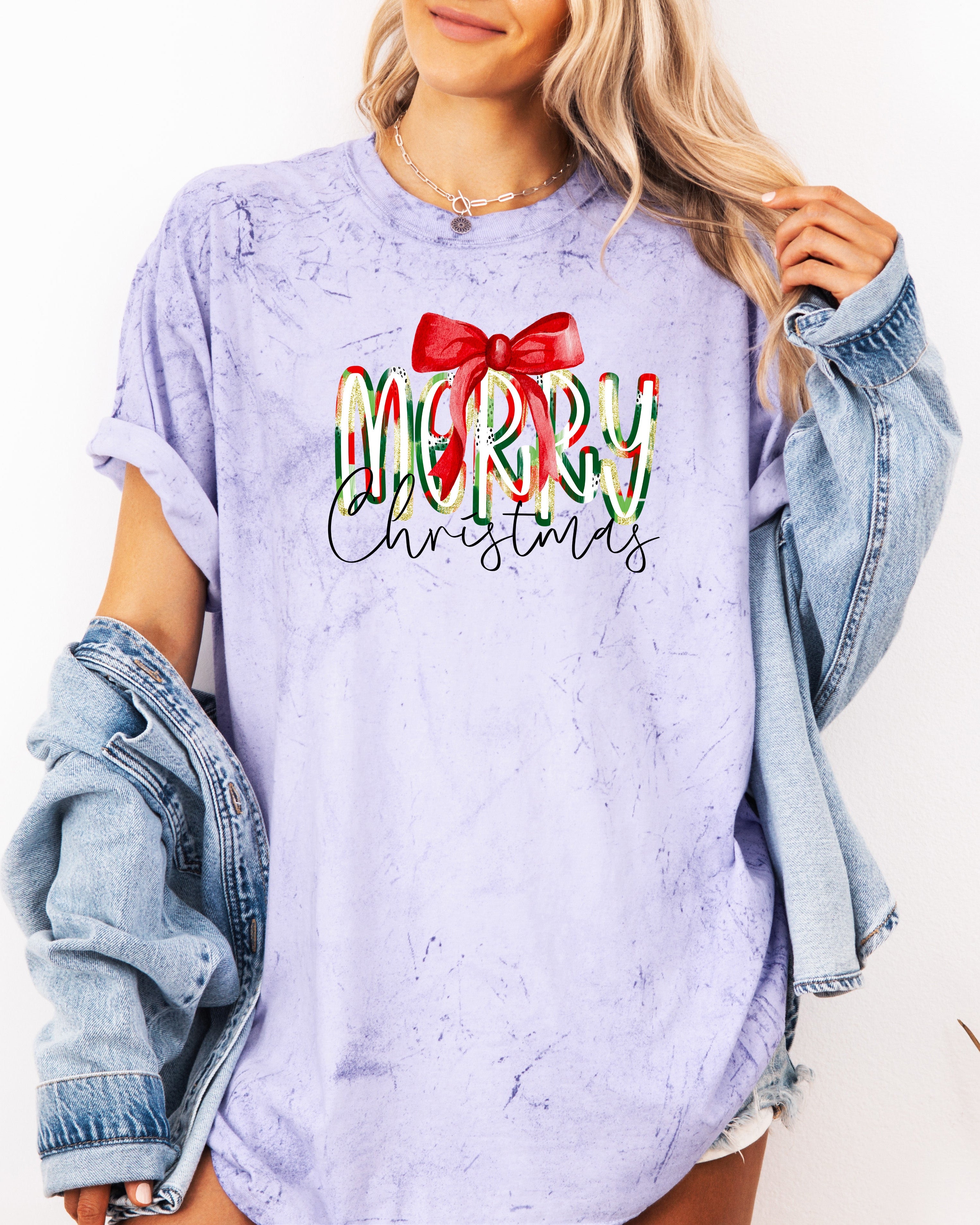 Merry Christmas Winter Fall Holiday Christmas Autumn Comfort Colors Garment Dyed T Shirt