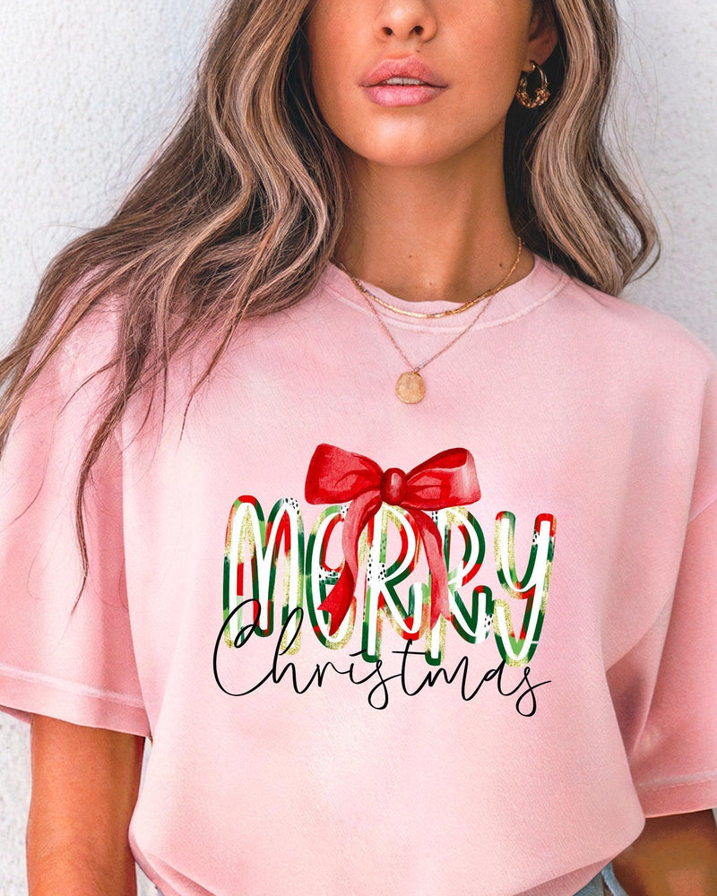 Merry Christmas Winter Fall Holiday Christmas Autumn Comfort Colors Garment Dyed T Shirt