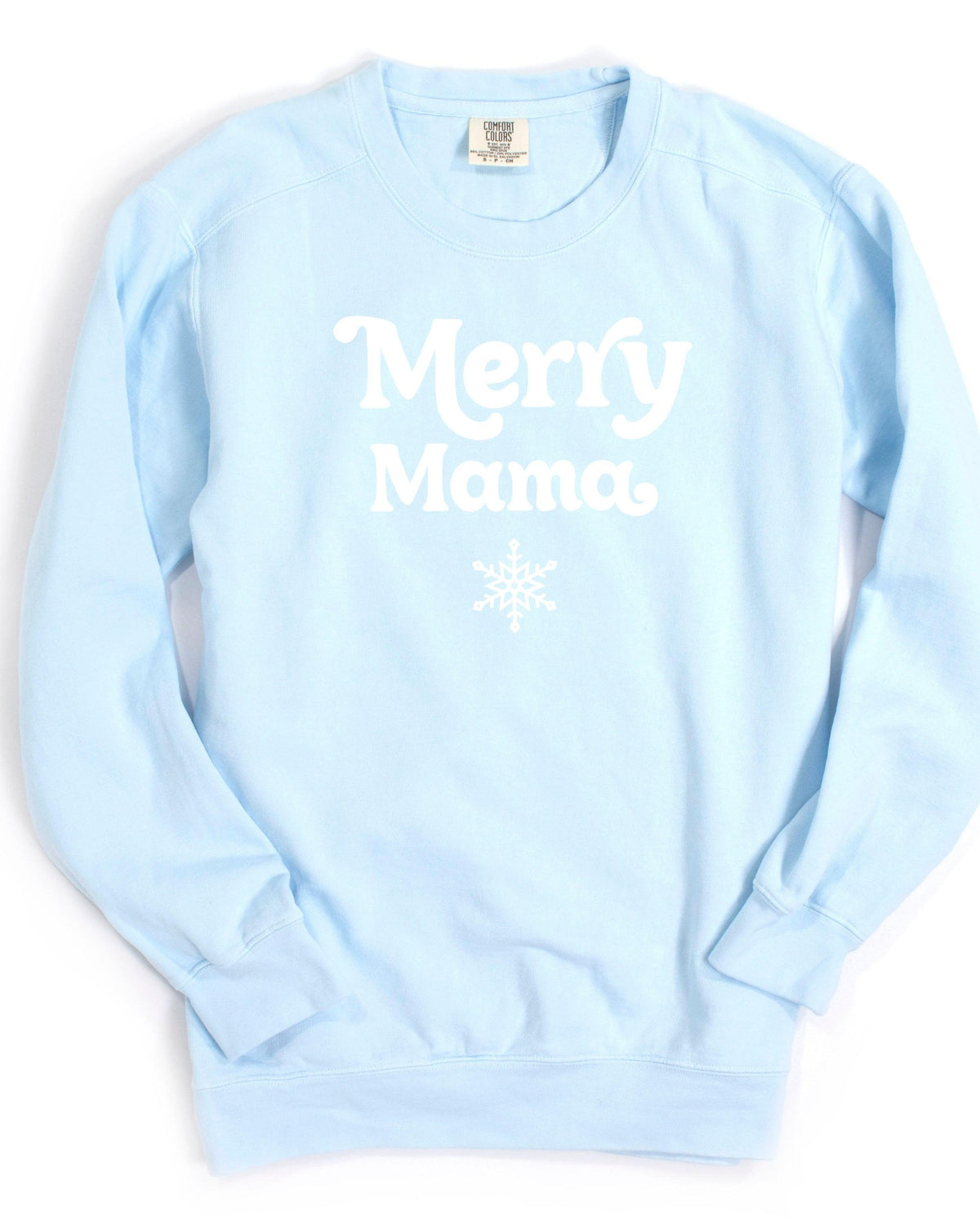 Merry Mama Christmas Garment Dyed Comfort Colors Sweatshirt