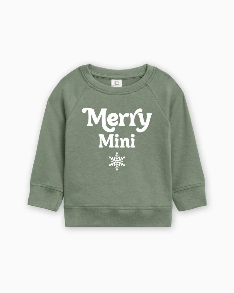 Merry Mini Matching Christmas Organic cotton Baby Toddler Pullover