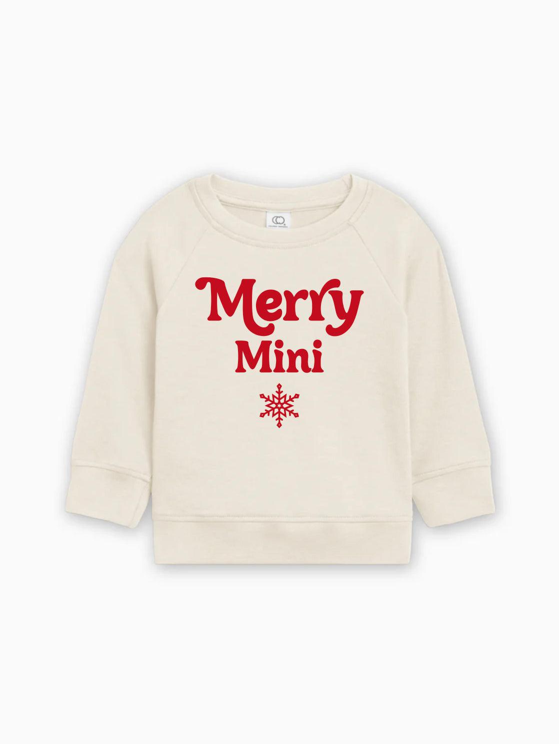 Merry Mini Matching Christmas Organic cotton Baby Toddler Pullover