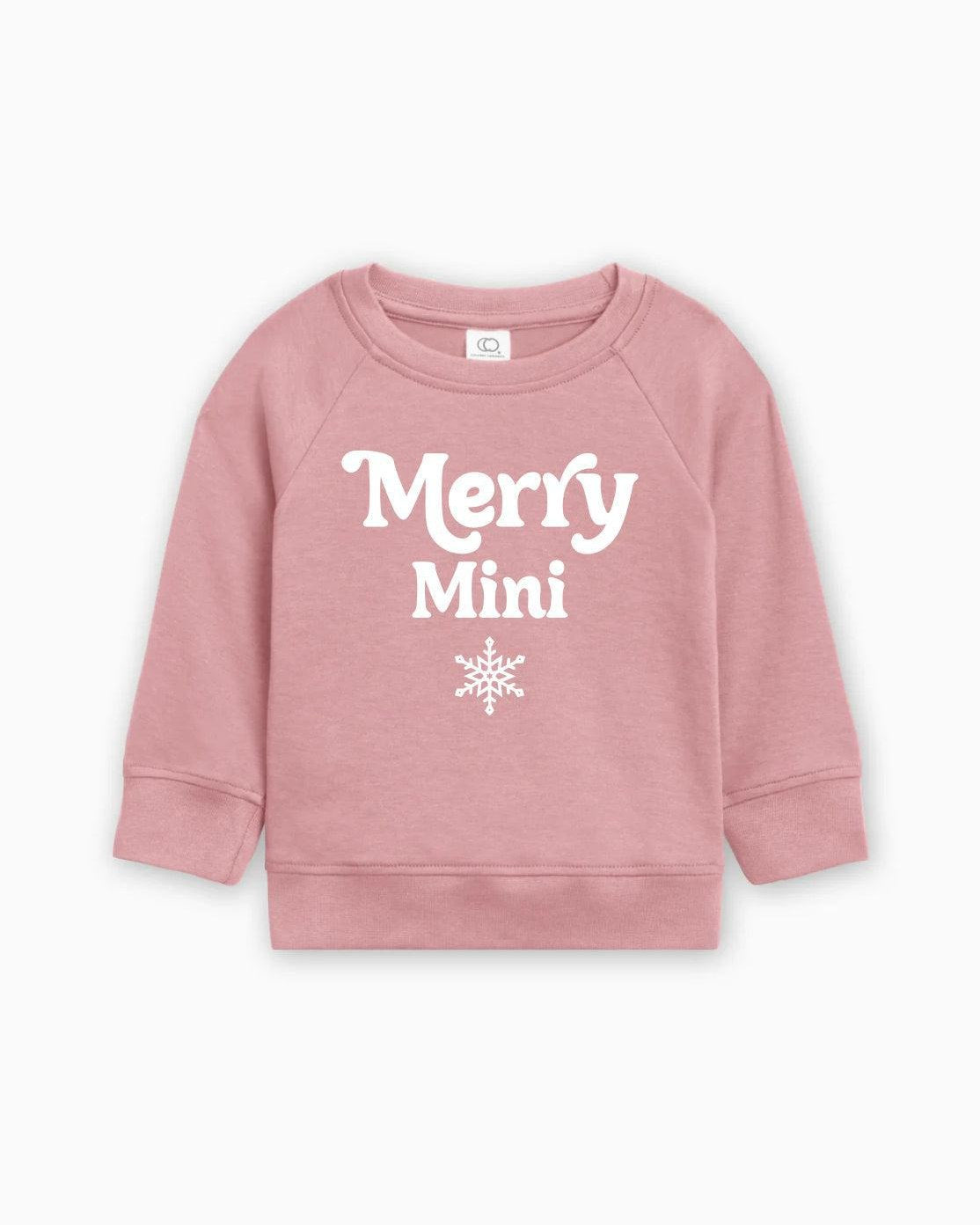 Merry Mini Matching Christmas Organic cotton Baby Toddler Pullover