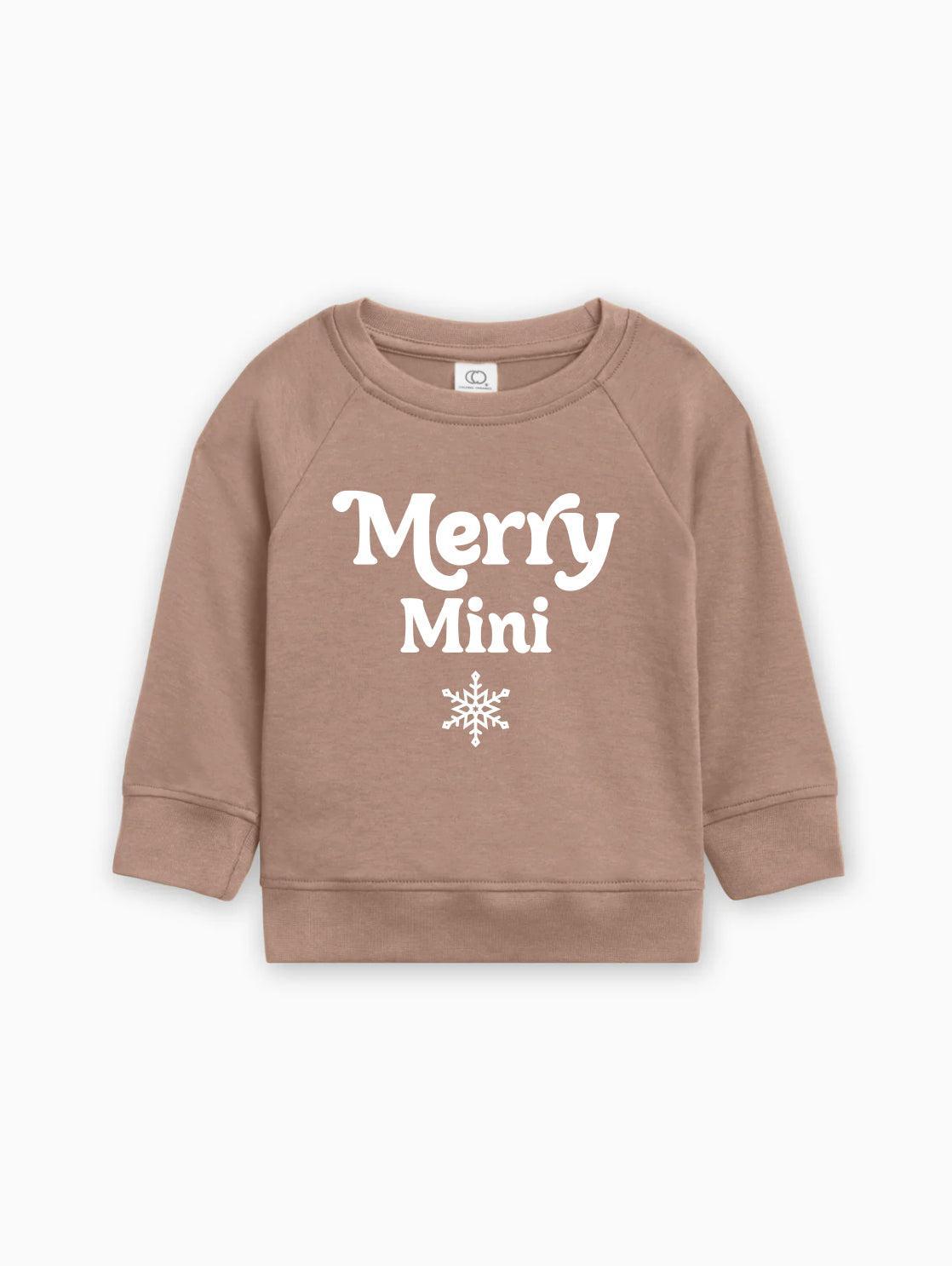 Merry Mini Matching Christmas Organic cotton Baby Toddler Pullover