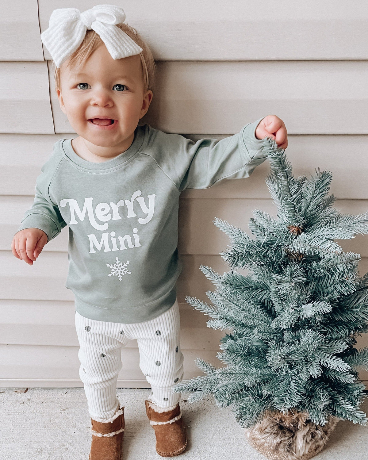 Merry Mini Matching Christmas Organic cotton Baby Toddler Pullover