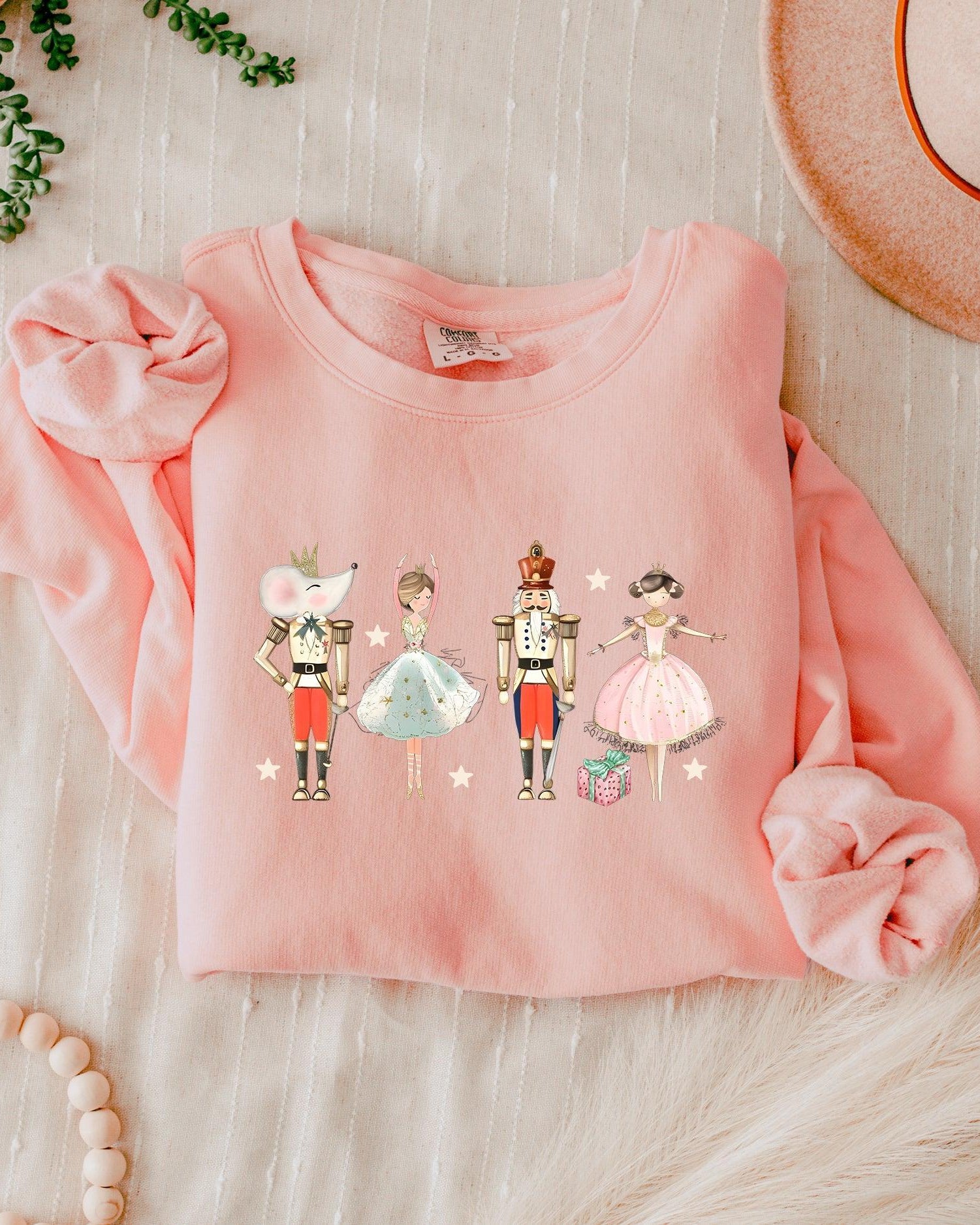 Merry Nutcracker Merry Christmas Holiday Garment Dyed Comfort Colors Sweatshirt