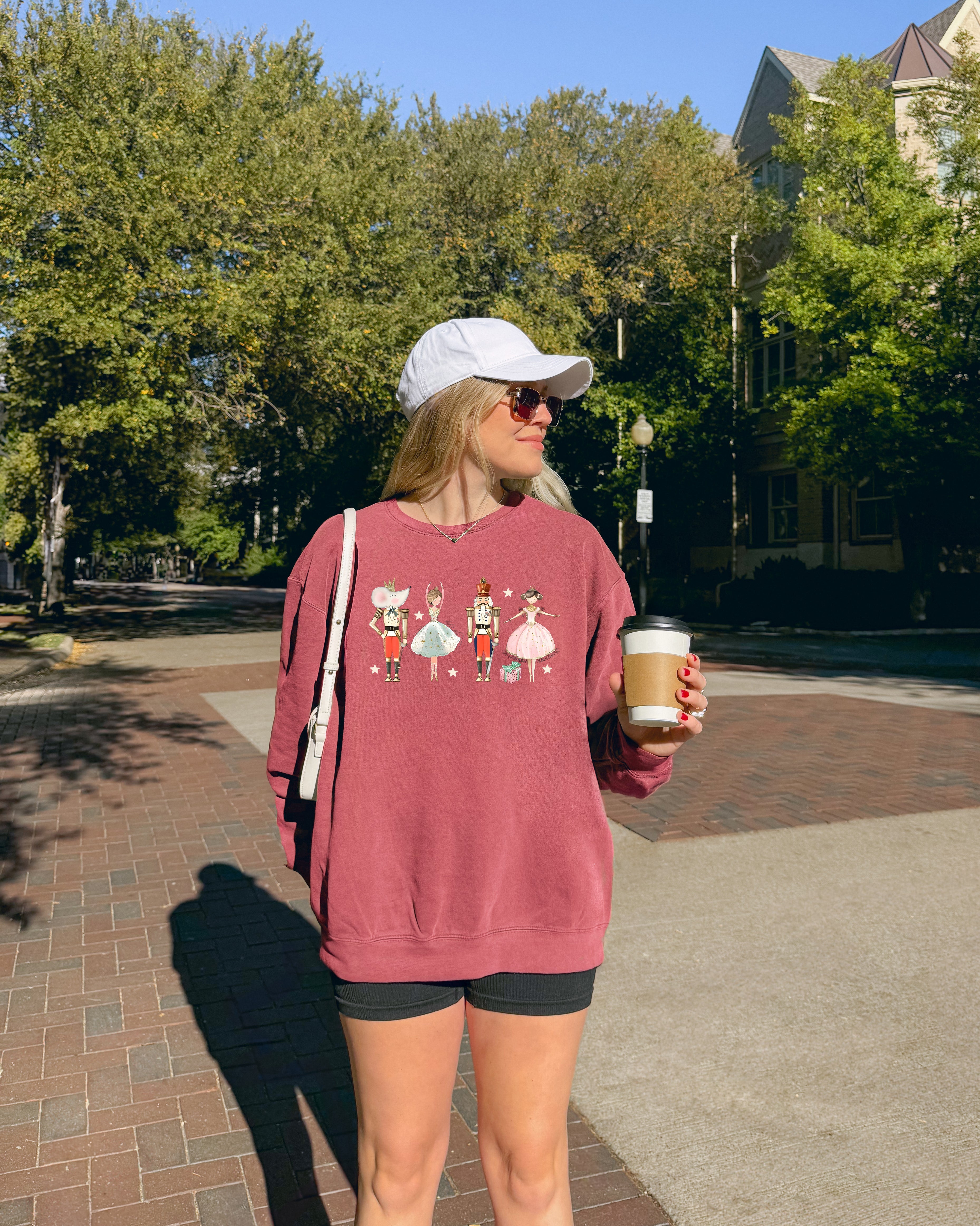 Merry Nutcracker Merry Christmas Holiday Garment Dyed Comfort Colors Sweatshirt