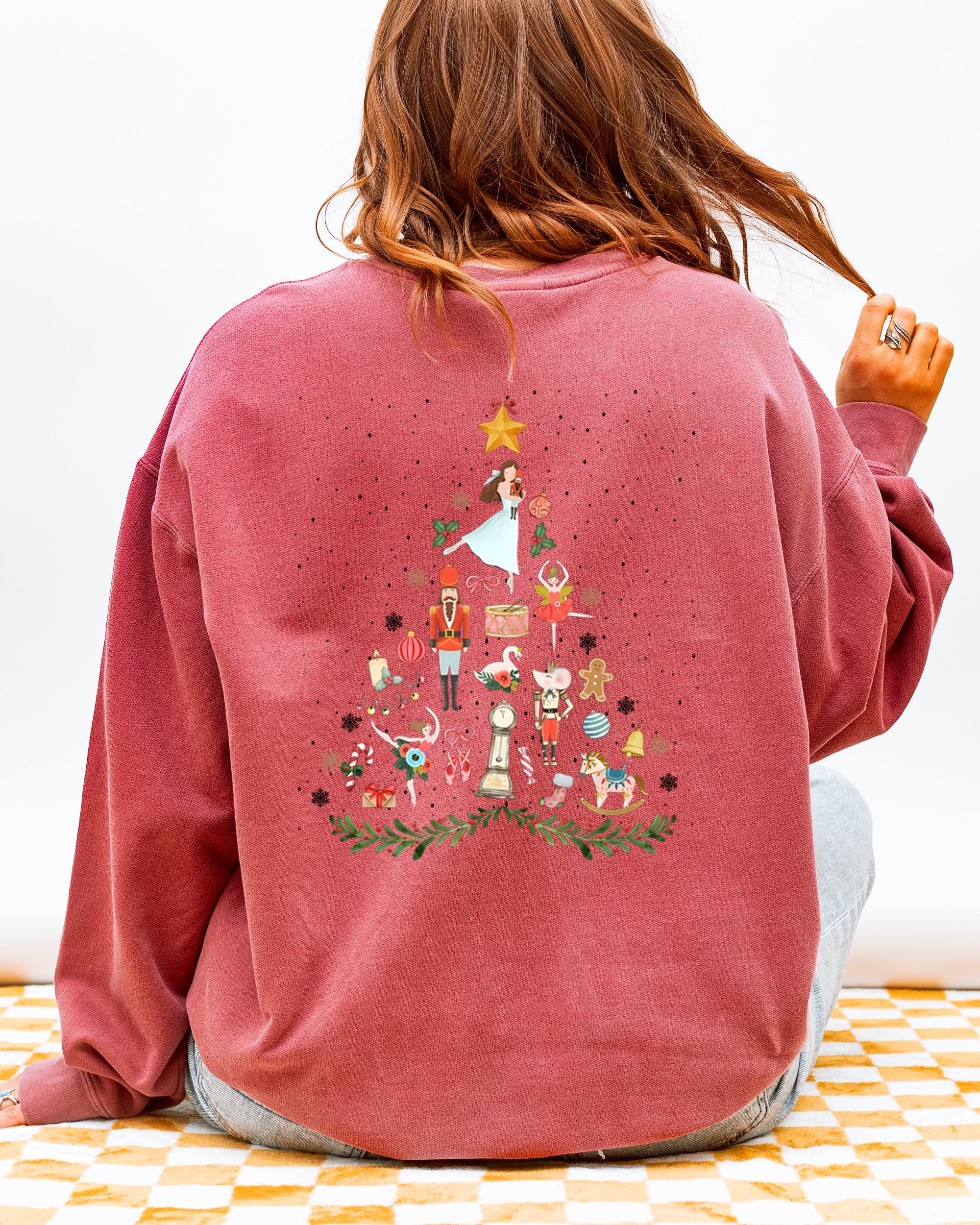 Merry Nutcracker Merry Christmas Holiday Garment Dyed Comfort Colors Sweatshirt