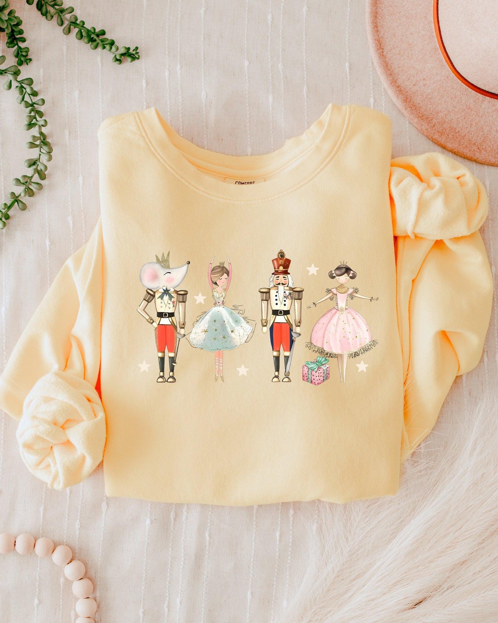 Merry Nutcracker Merry Christmas Holiday Garment Dyed Comfort Colors Sweatshirt