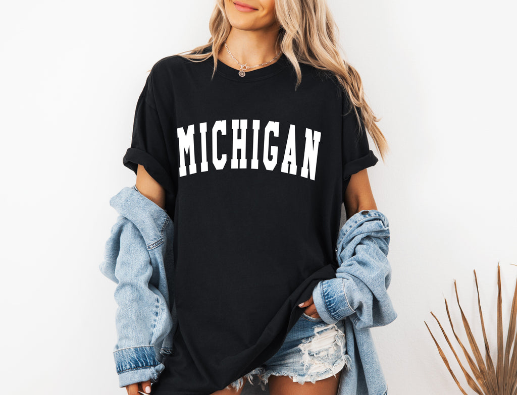 Michigan State City Comfort Colors T Shirt (Condensed Font)