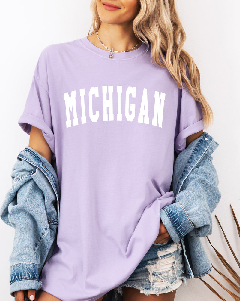 Michigan State City Comfort Colors T Shirt (Condensed Font)