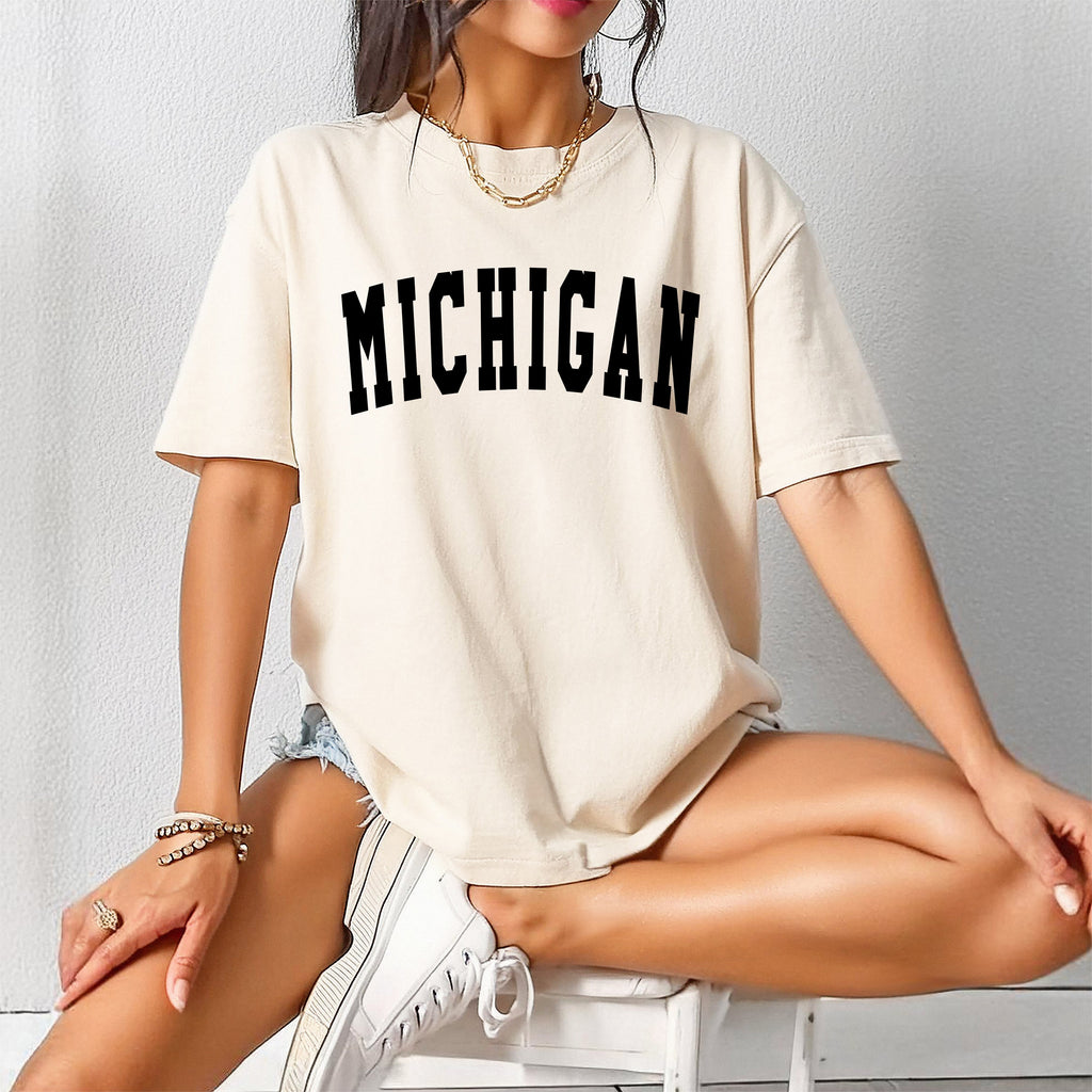 Michigan State City Comfort Colors T Shirt (Condensed Font)