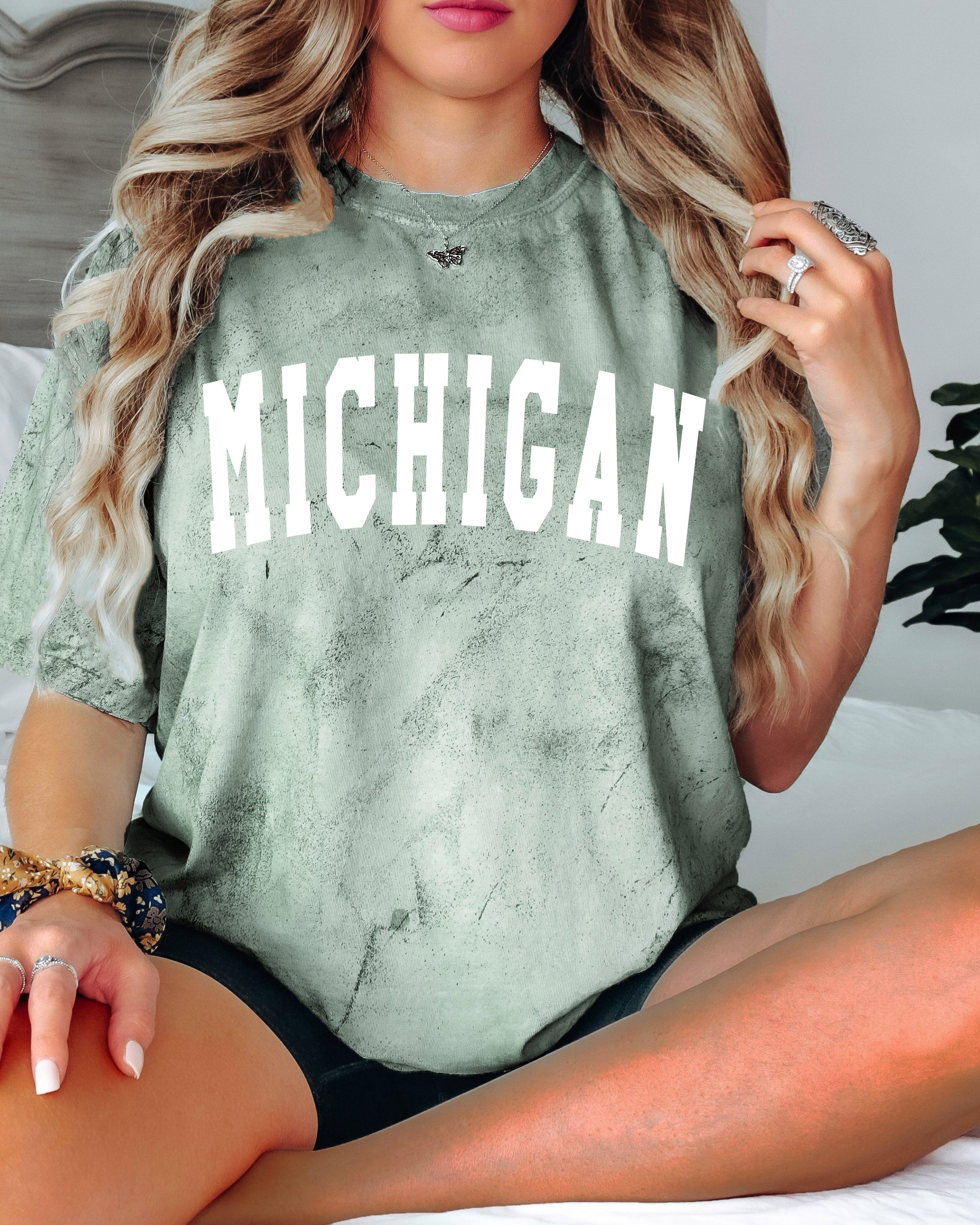 Michigan State City Comfort Colors T Shirt (Condensed Font)