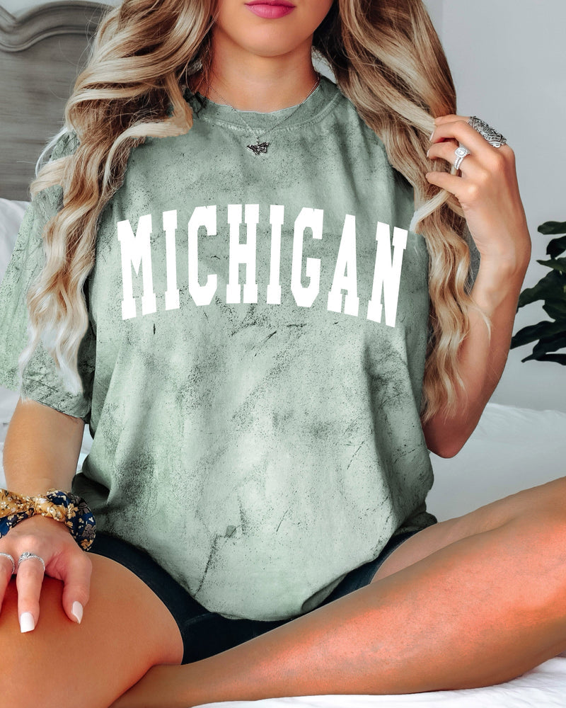 Michigan State City Comfort Colors T Shirt (Condensed Font)