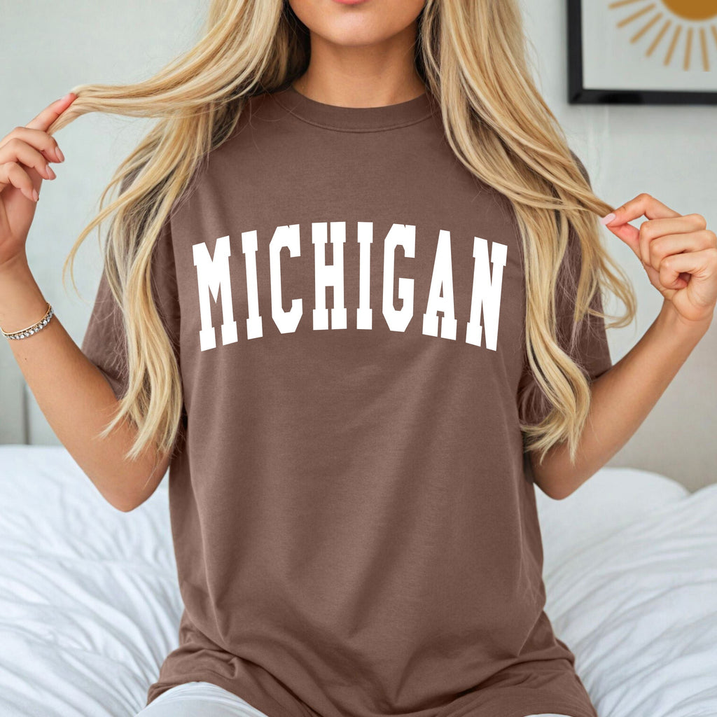 Michigan State City Comfort Colors T Shirt (Condensed Font)