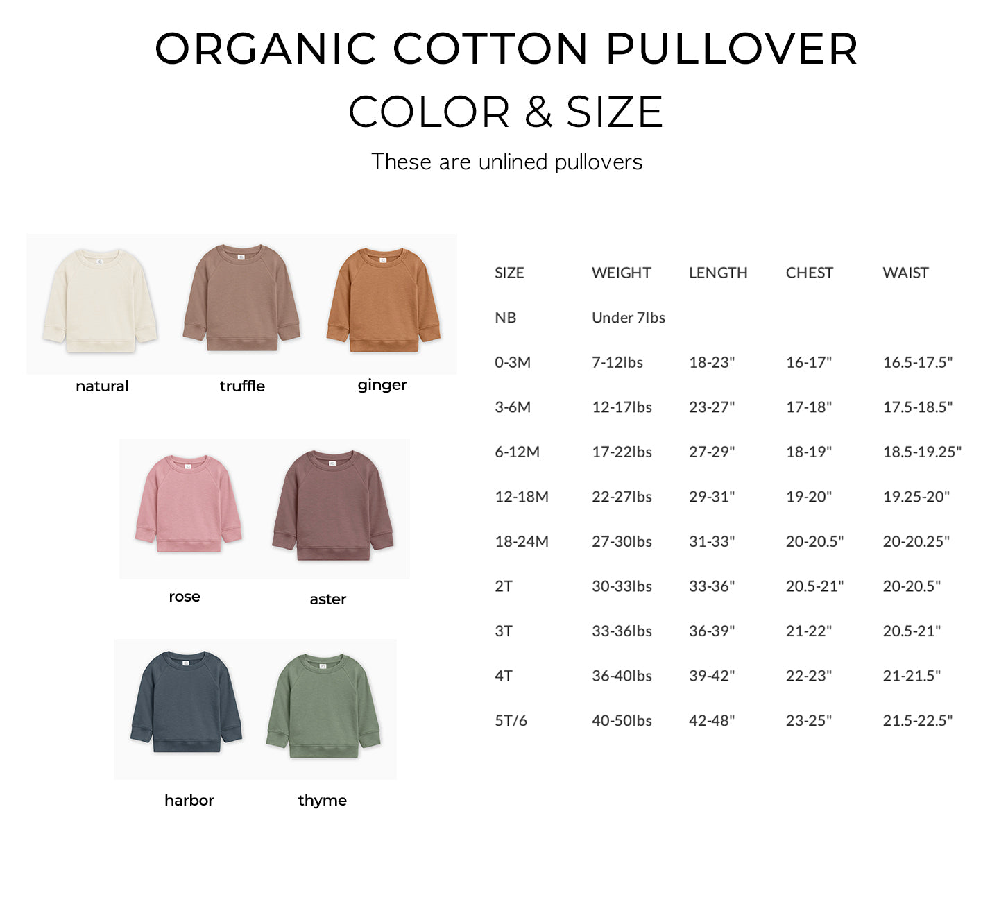 Middle Sister Organic Cotton Pullover (Serif)