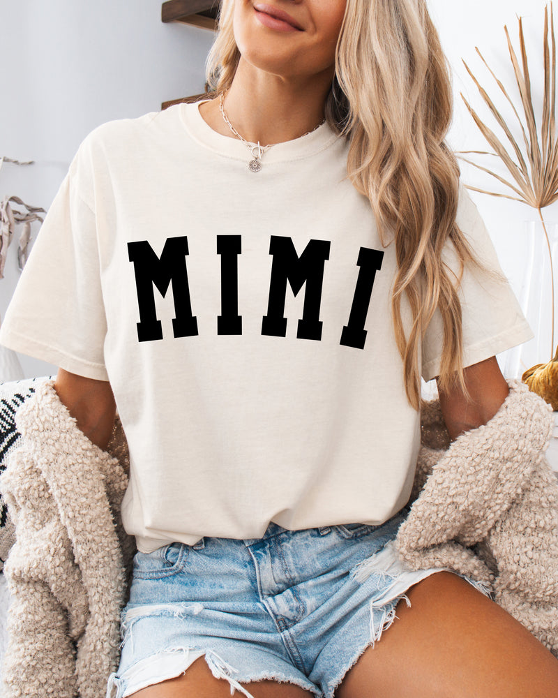 Mimi Grandma Comfort Colors Garment Dyed T Shirt (Condensed font)