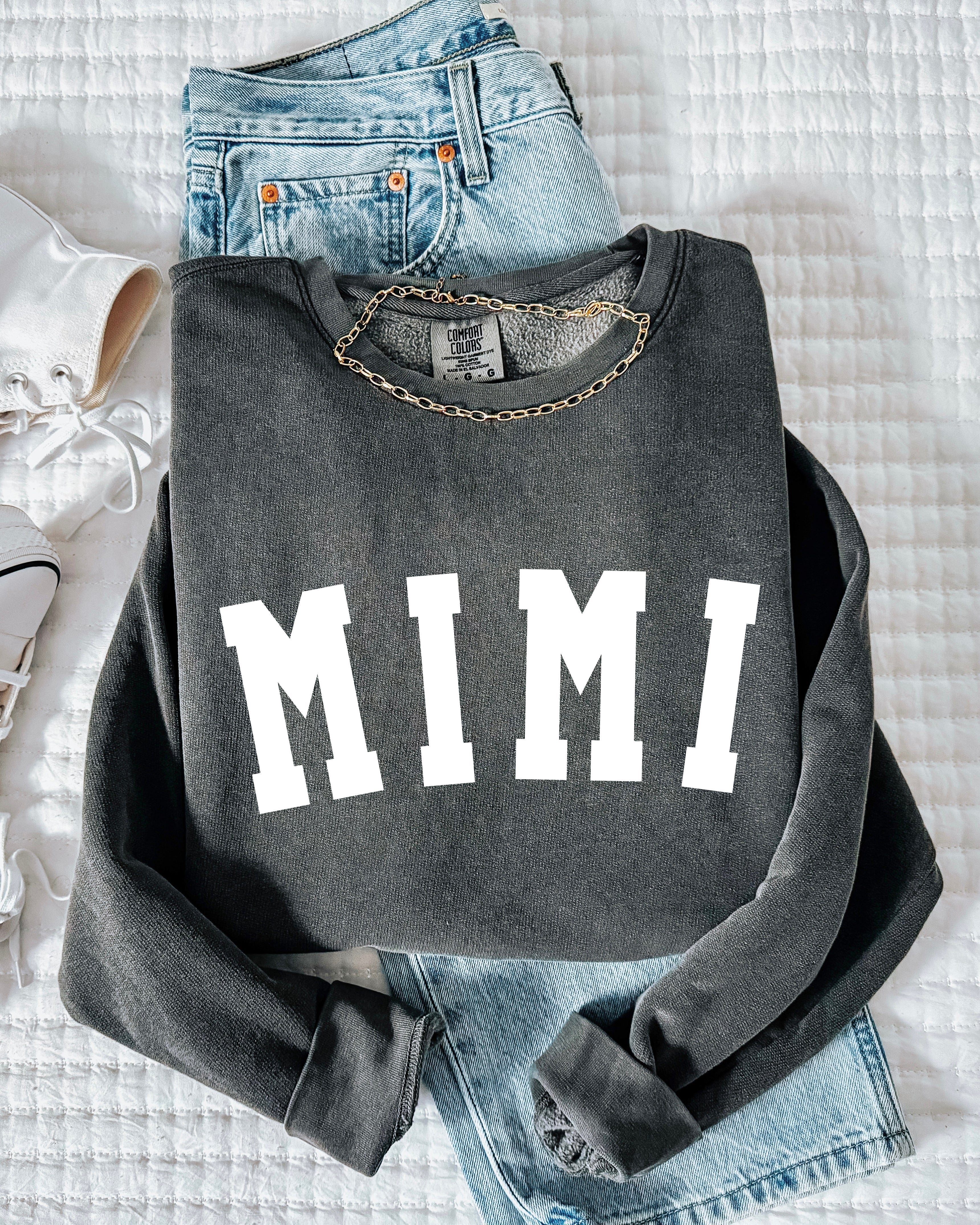 Mimi Grandma Garment Dyed Comfort Colors Sweatshirt