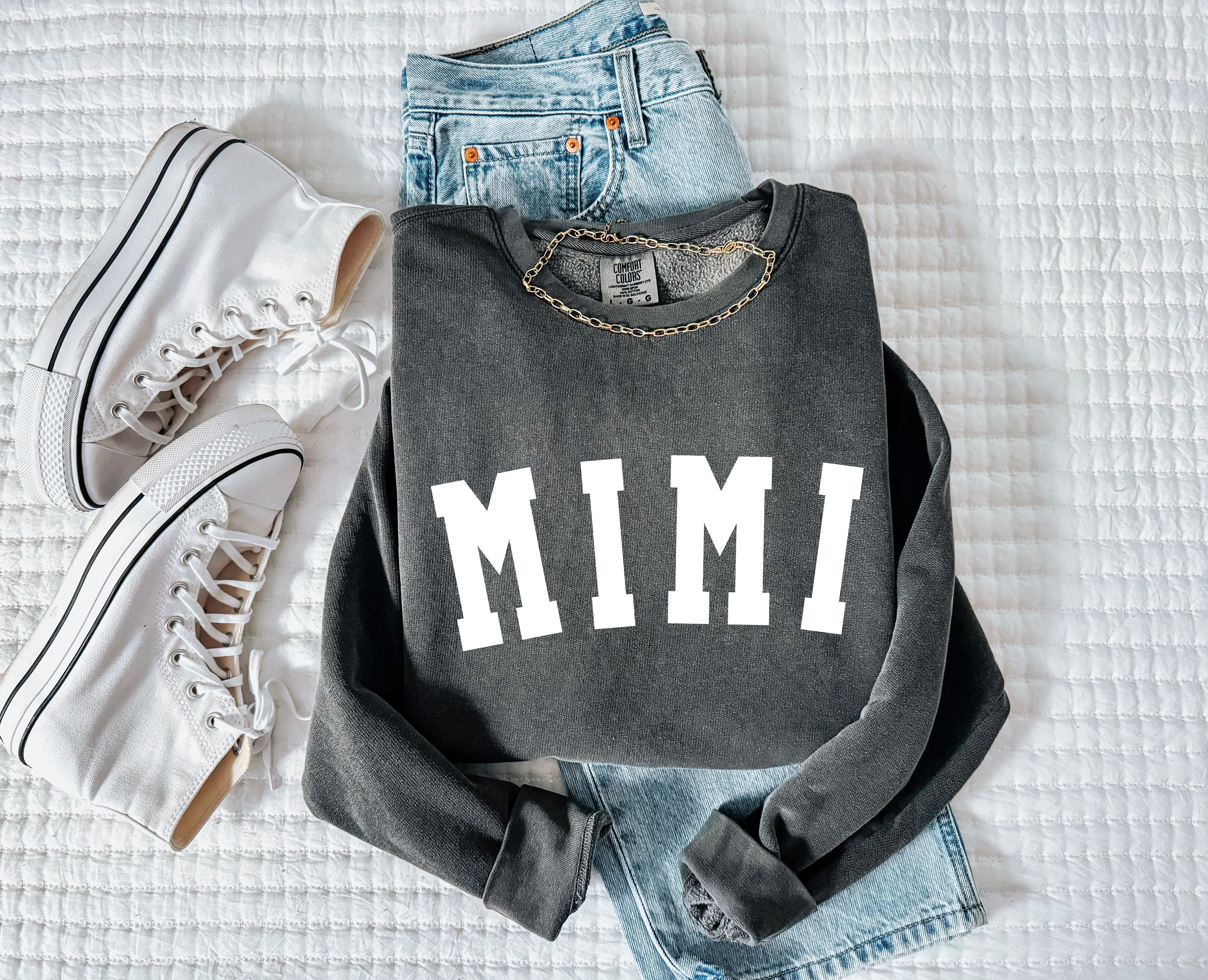 Mimi Grandma Garment Dyed Comfort Colors Sweatshirt