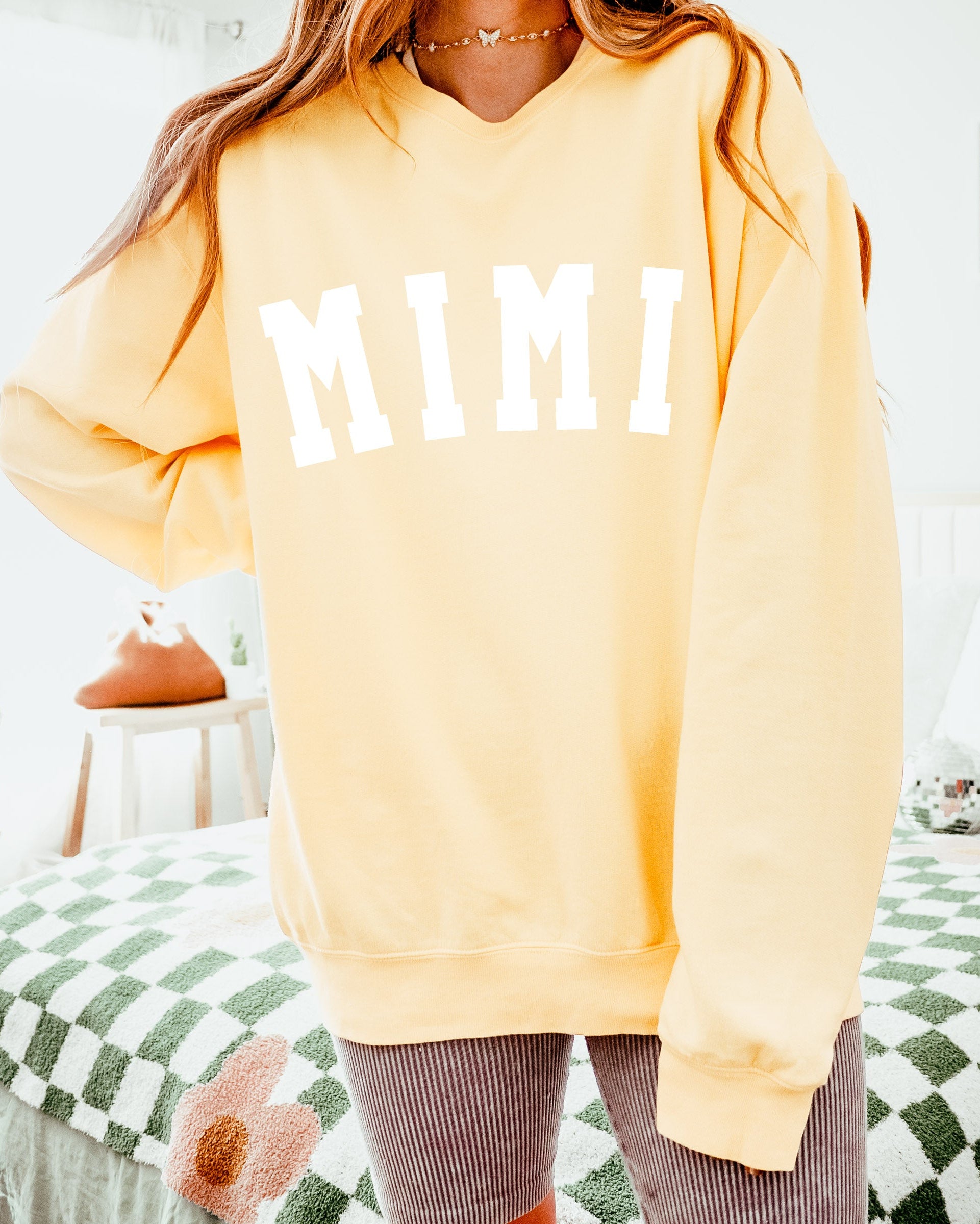 Mimi Grandma Garment Dyed Comfort Colors Sweatshirt