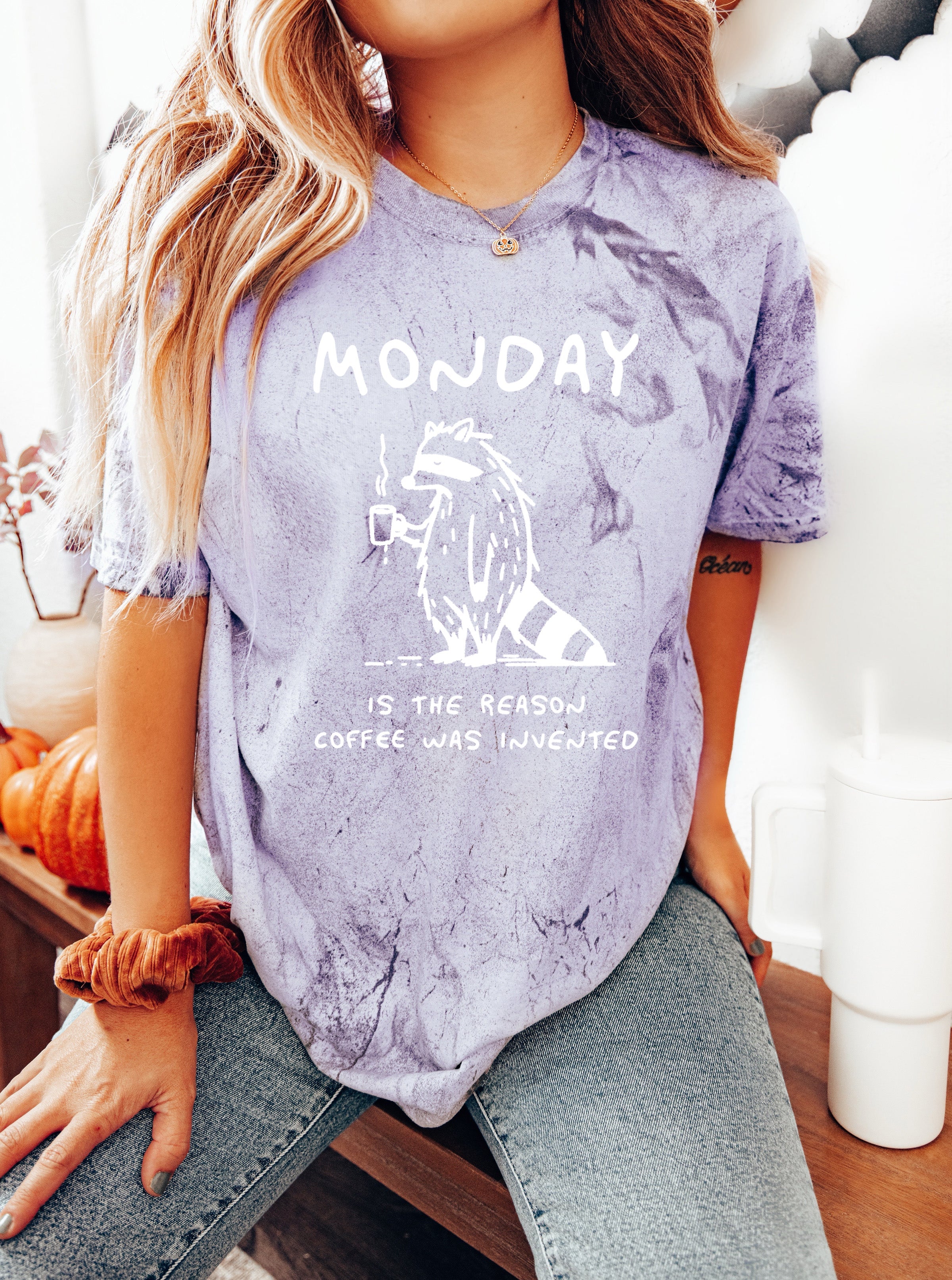 Monday is the reason coffee was invented Comfort Colors Christian T Shirt