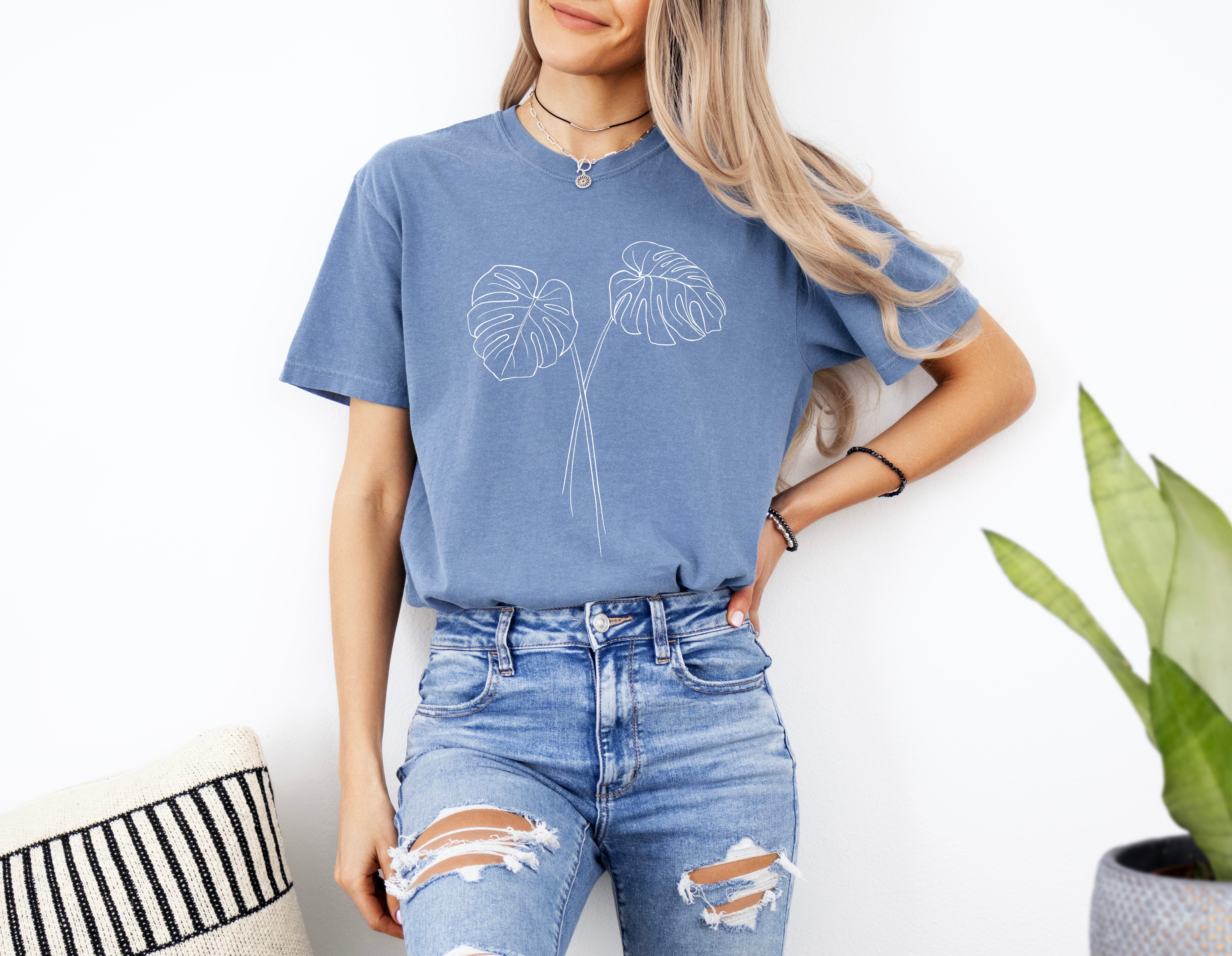 Monstera botanical Comfort Colors T Shirt (2 Monstera)