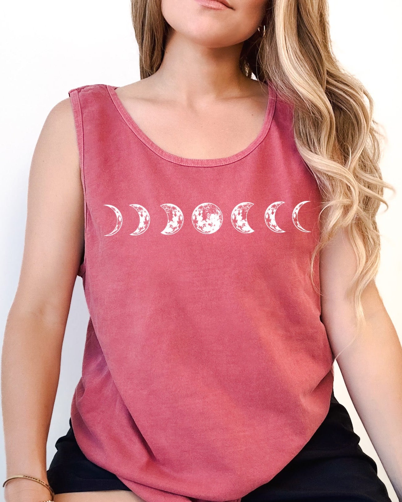 Moon Phase Summer Hiking Camping Vacation Nature Comfort Colors Tank Top