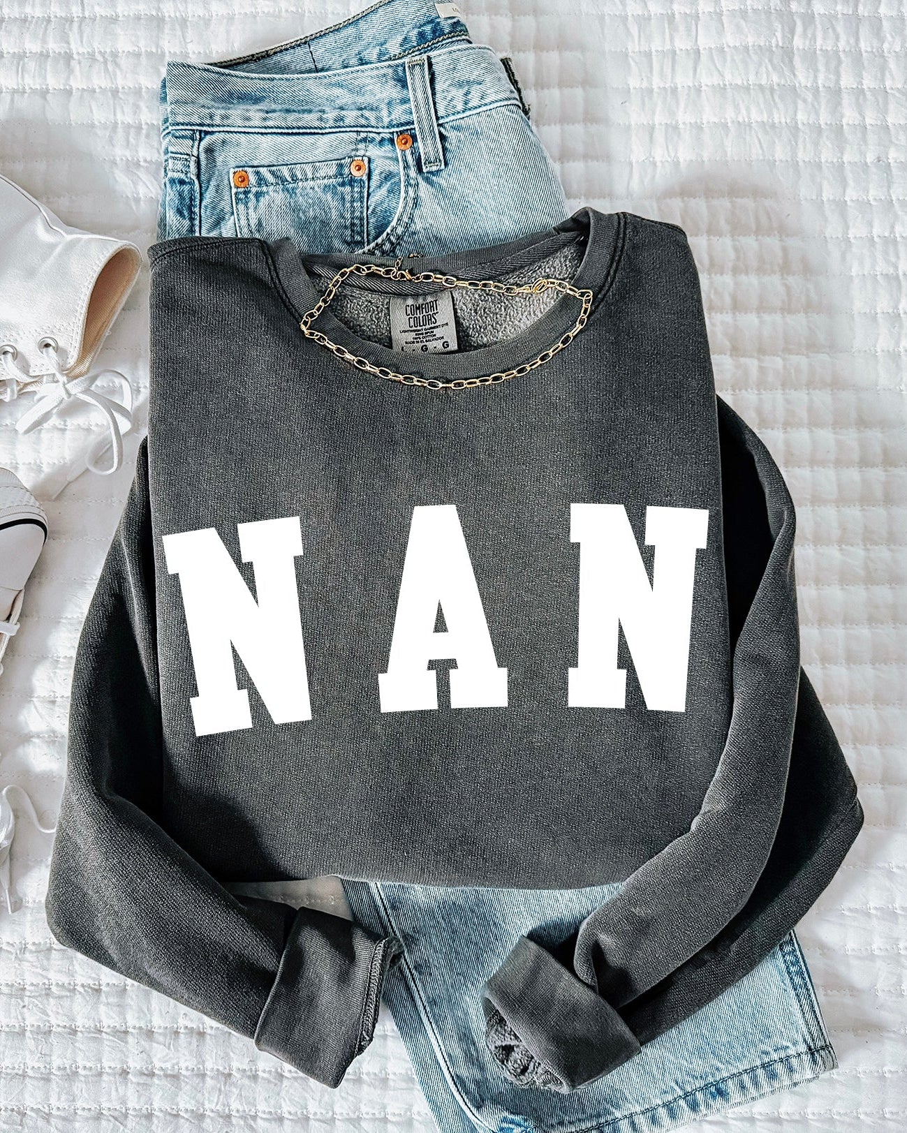 Nan Grandma Garment Dyed Comfort Colors Sweatshirt