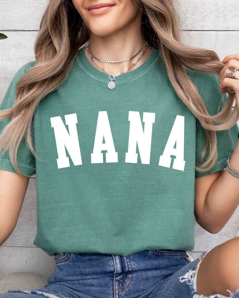 Nana Grandma Comfort Colors Garment Dyed T Shirt (Condensed font)