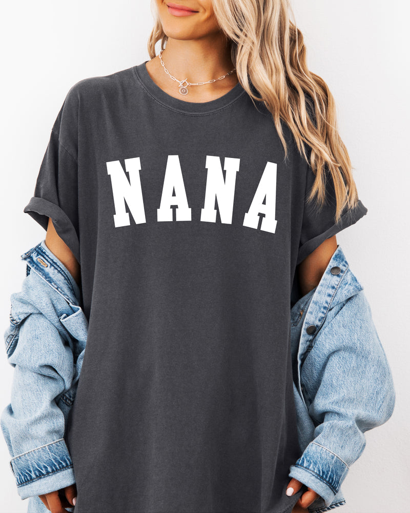 Nana Grandma Comfort Colors Garment Dyed T Shirt (Condensed font)