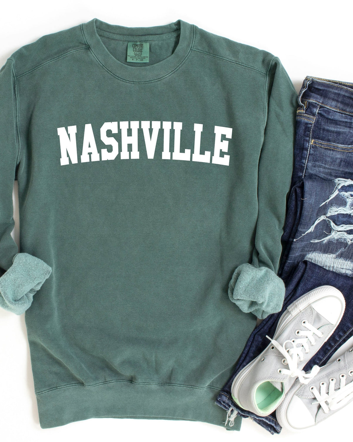 Nashville City Garment Dyed Comfort Colors Sweatshirt
