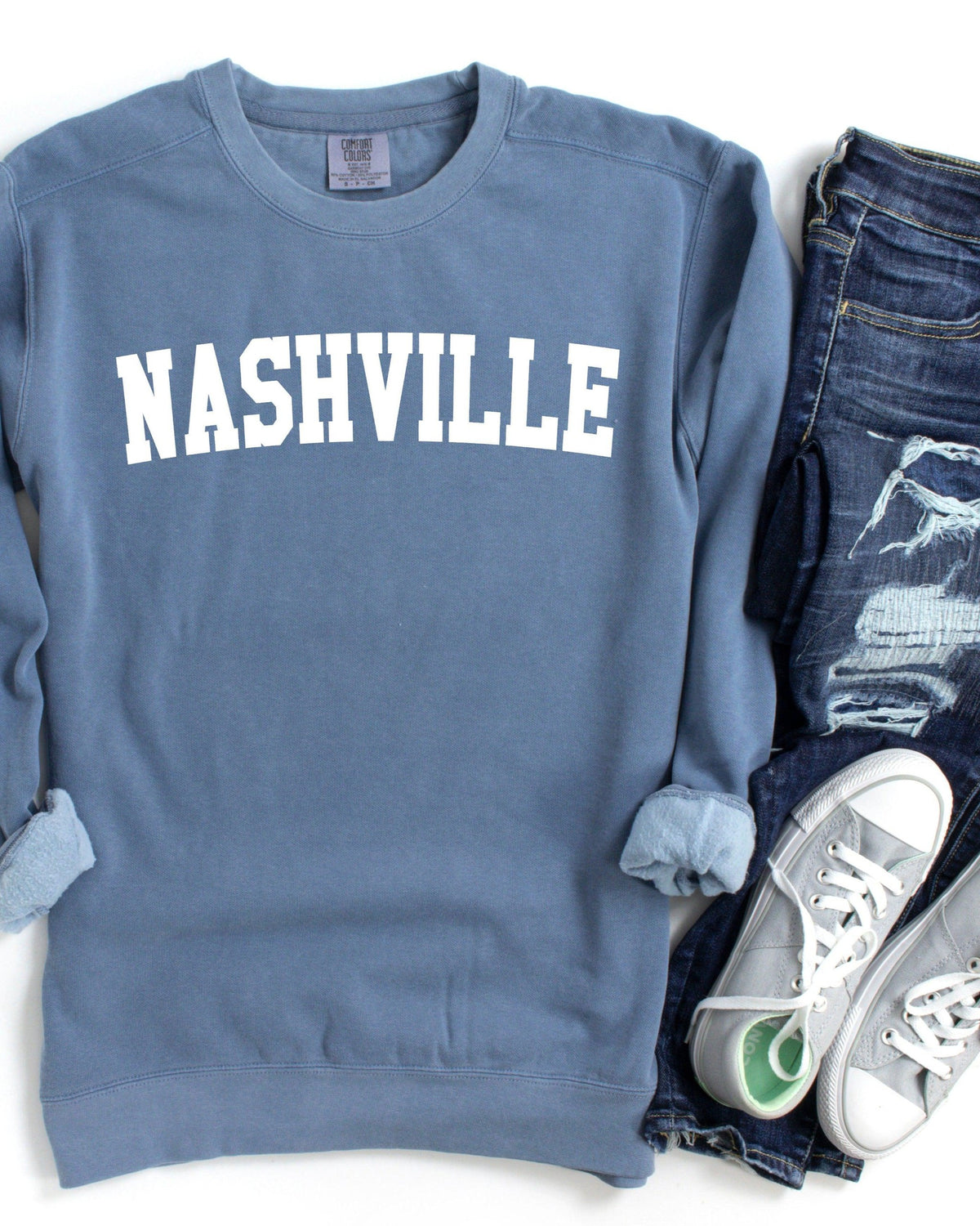 Nashville City Garment Dyed Comfort Colors Sweatshirt