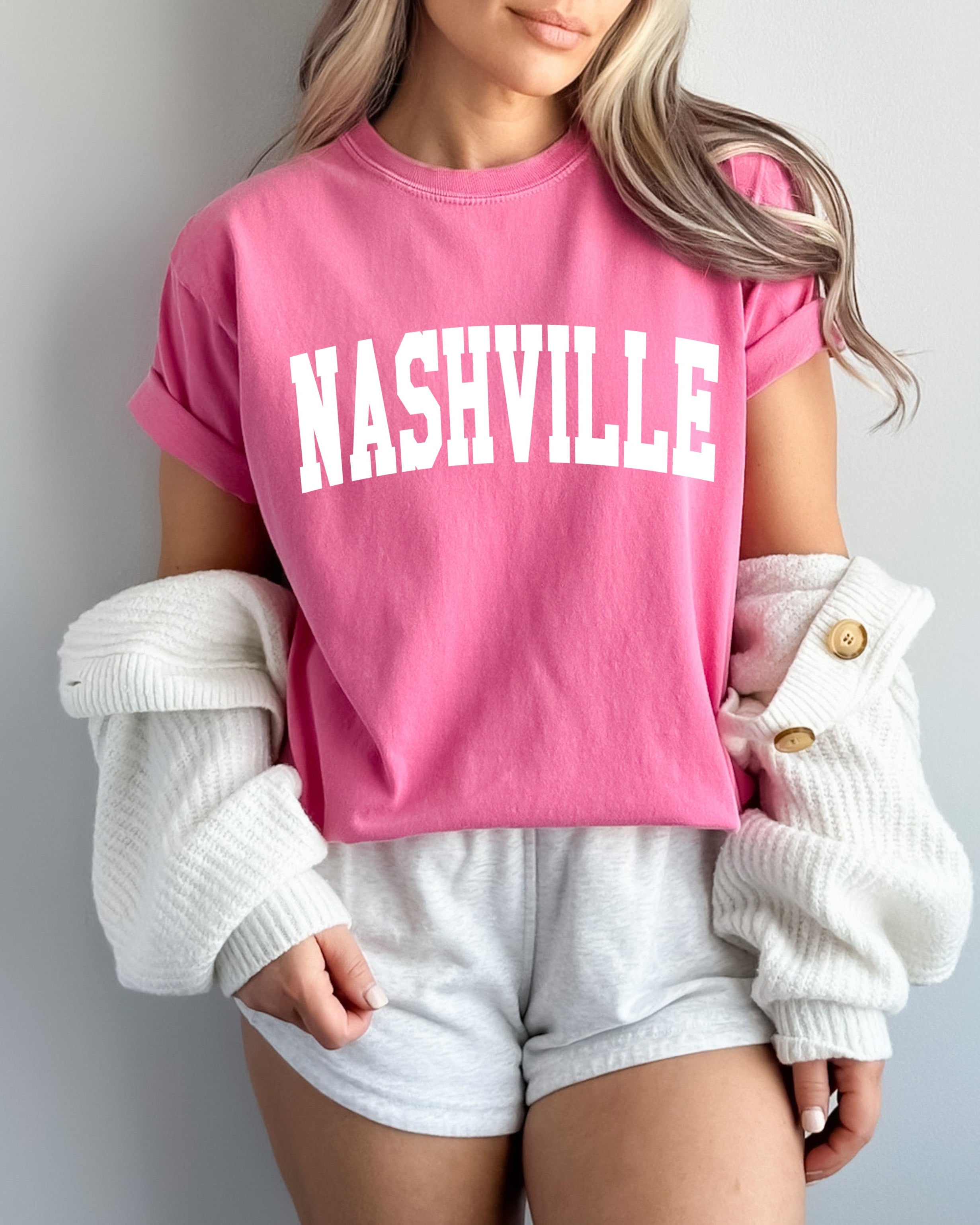 Nashville State City Comfort Colors T Shirt (Condensed Font)