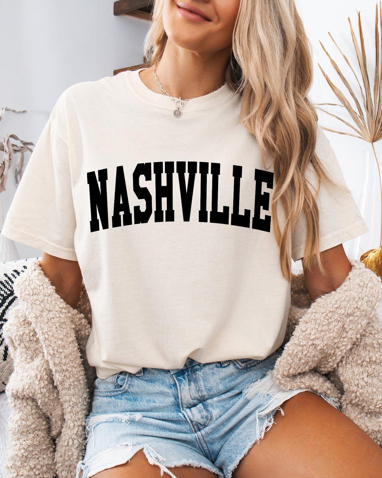 Nashville State City Comfort Colors T Shirt (Condensed Font)