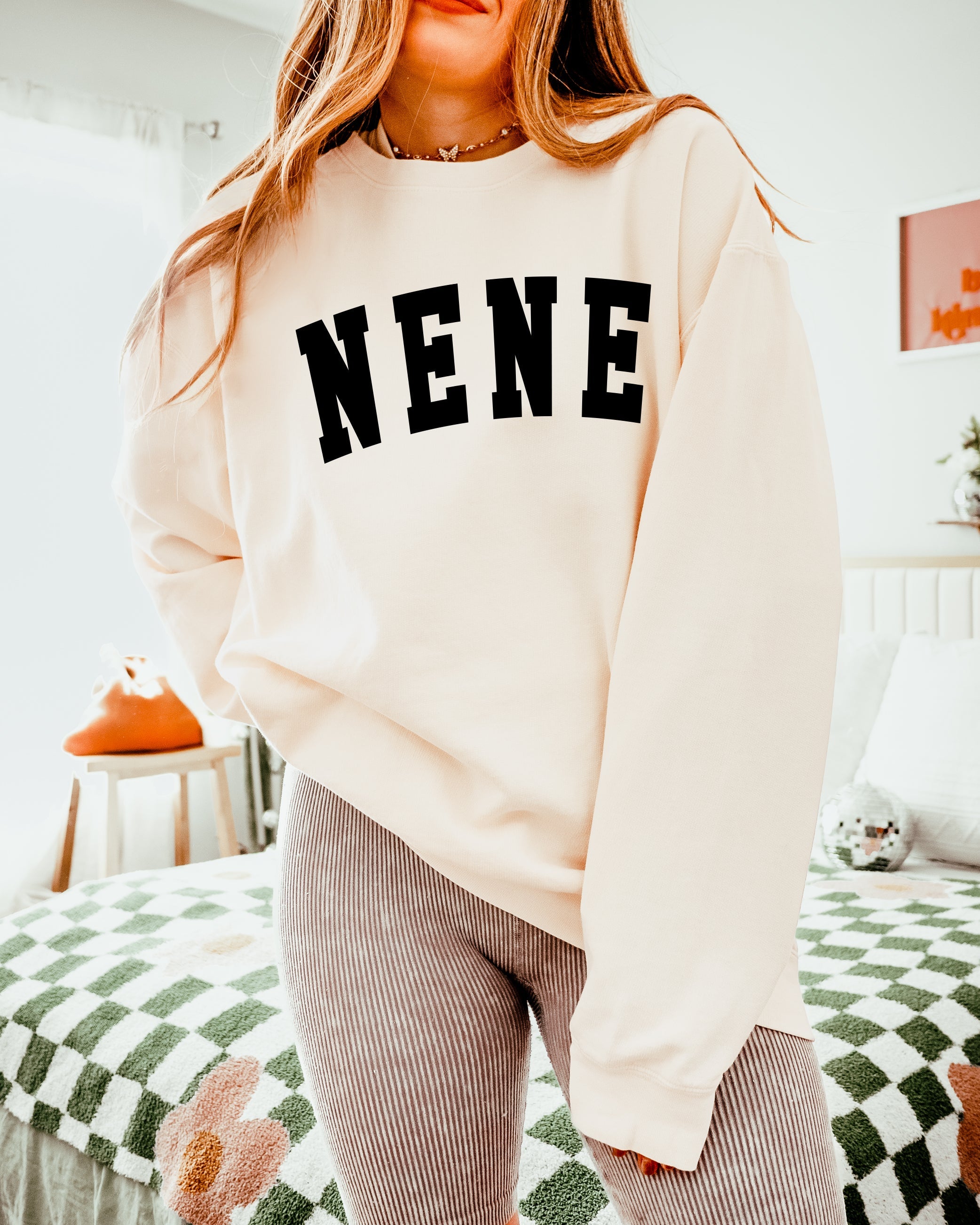 Nene Grandma Garment Dyed Comfort Colors Sweatshirt