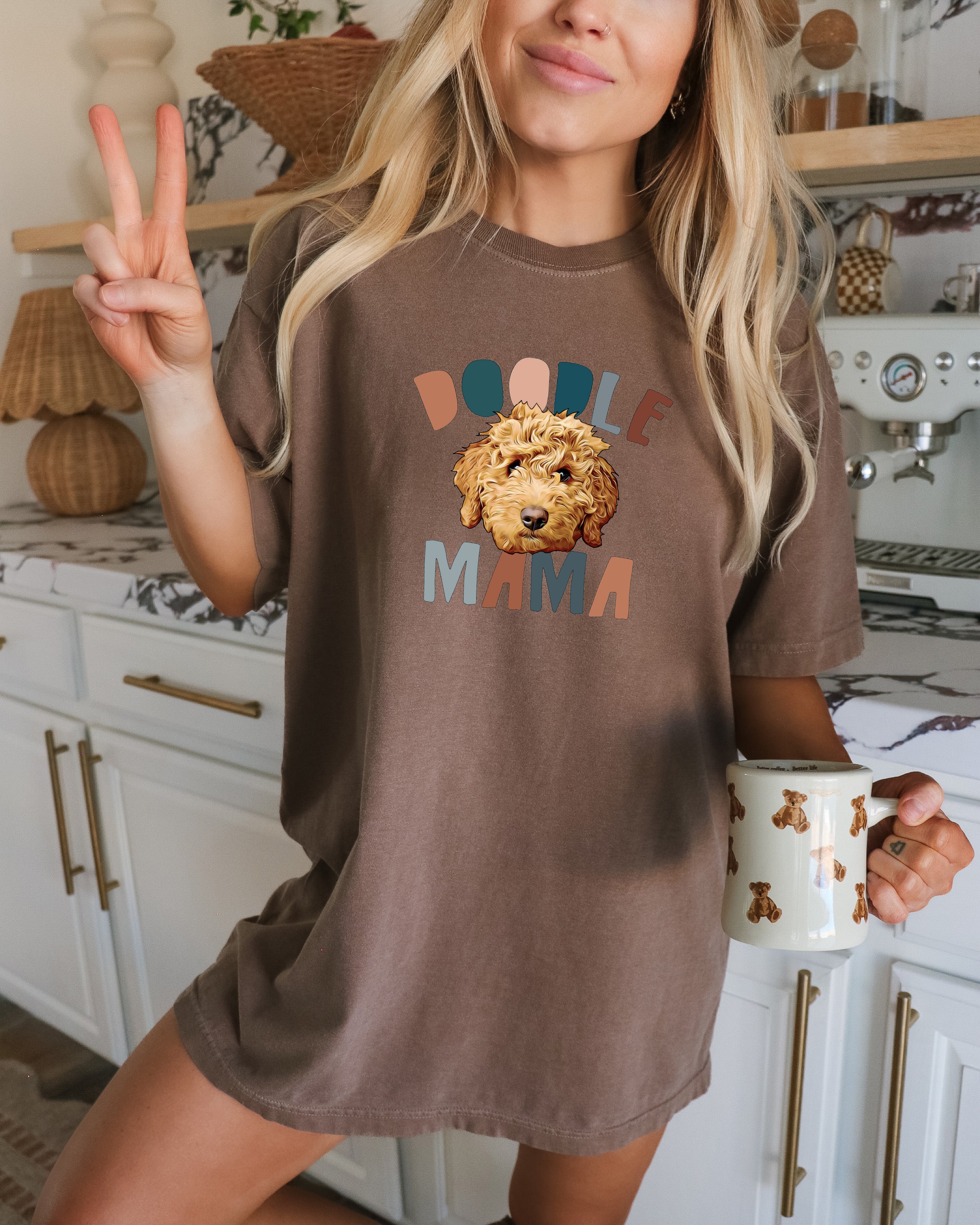 Golden Doodle Dog Mom Comfort Colors T Shirt (Color)