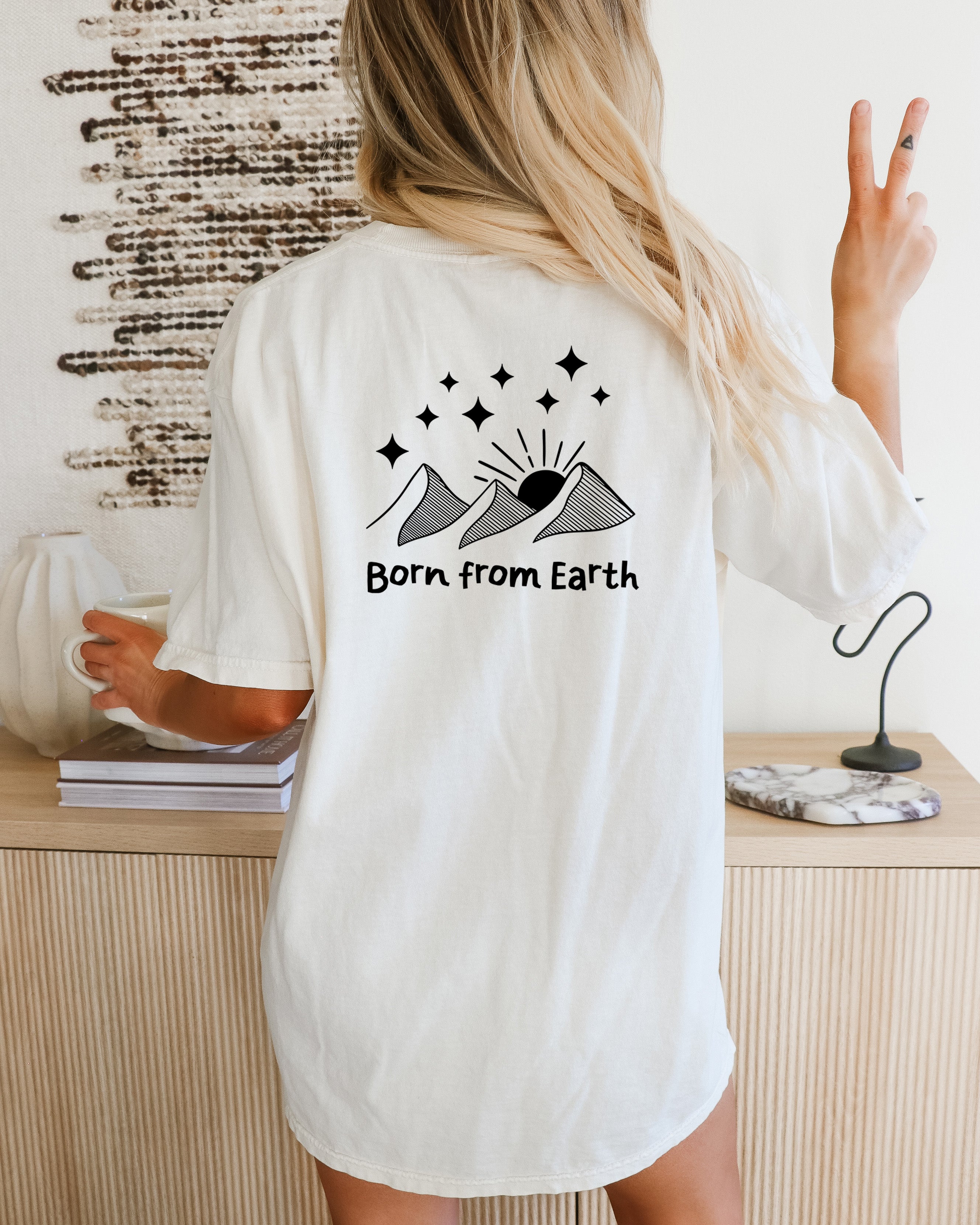 Born from Earth Wild Sun Lake Comfort Colors Pocket T-Shirt – Nature Camping Outdoor Graphic Tee