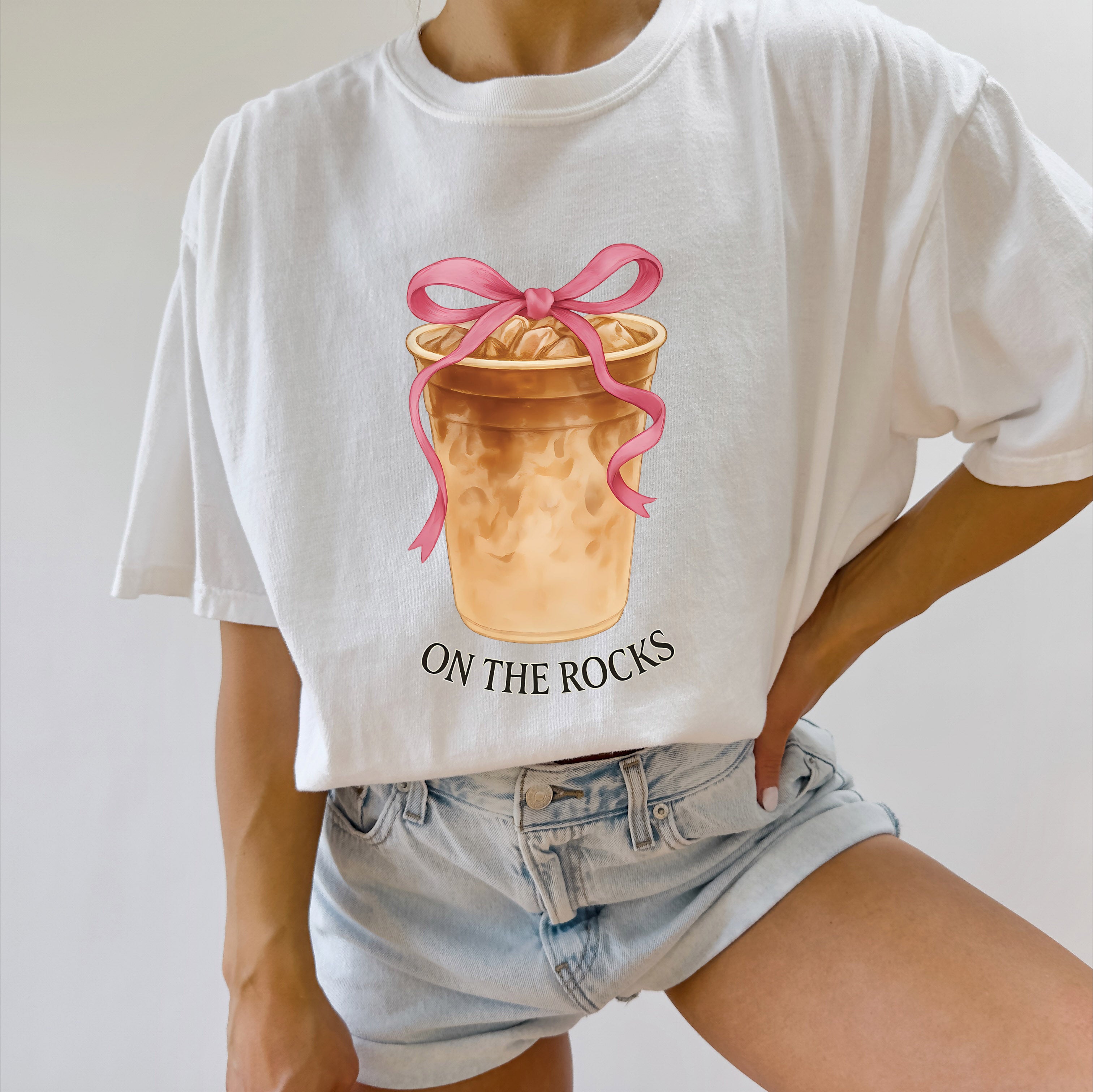 On the Rock Iced Latte Coffee Garment Dyed T Shirt