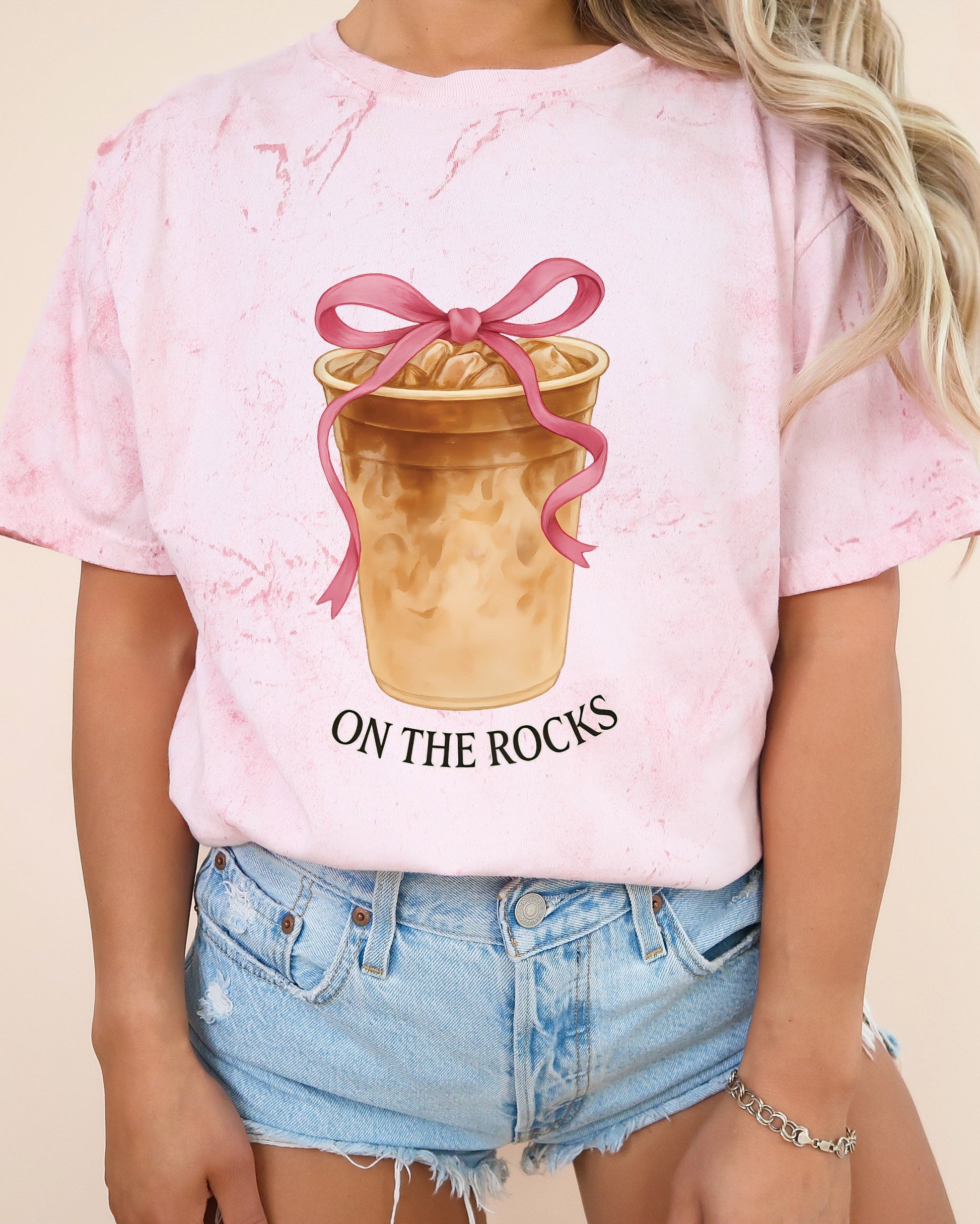 On the Rock Iced Latte Coffee Garment Dyed T Shirt