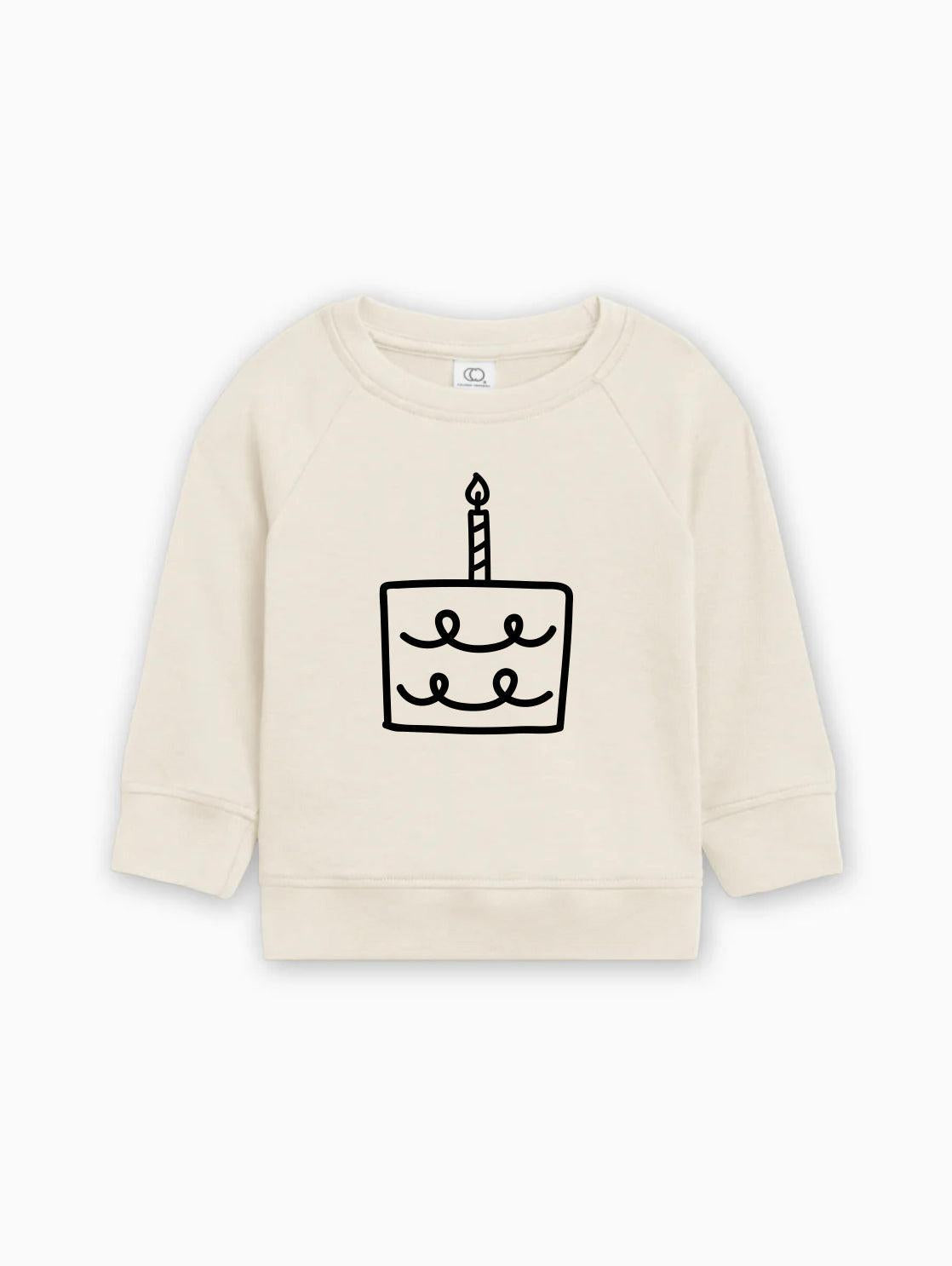 One Birthday Cake 1st Birthday Organic Cotton Pullover