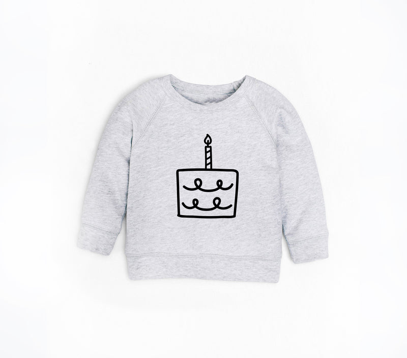 One Birthday Cake 1st birthday party Toddler Organic cotton French Terry sweatshirt