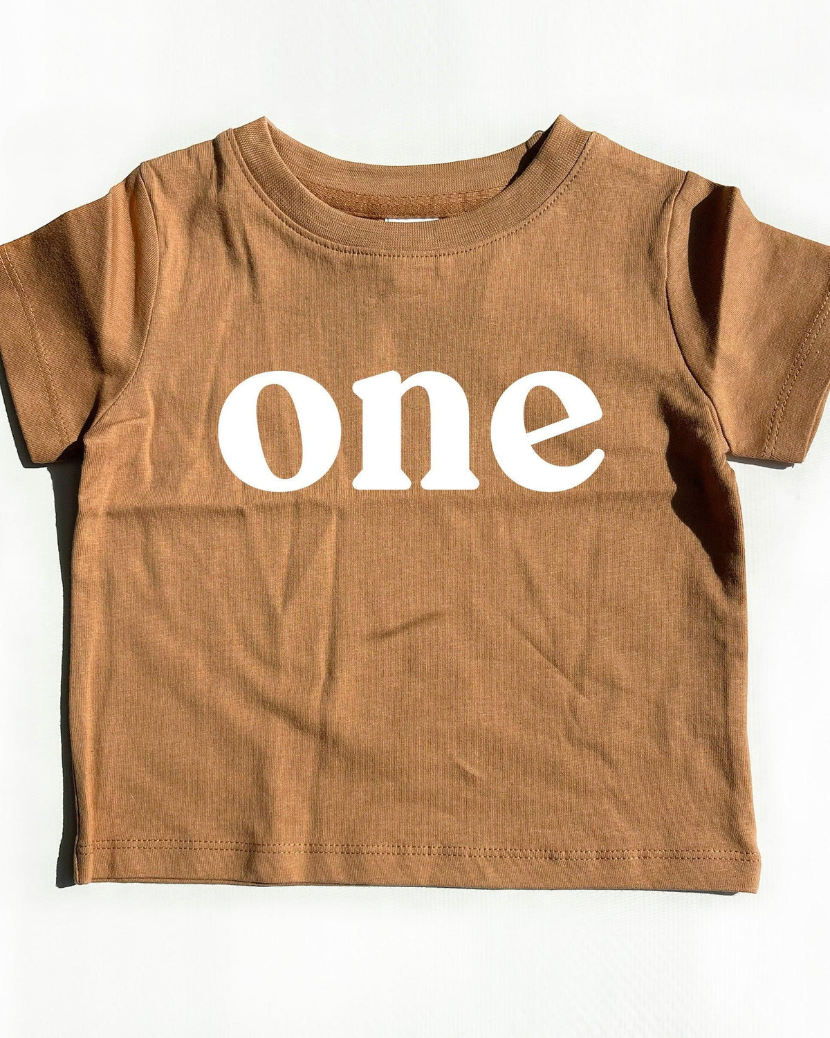 One First Birthday Organic Cotton Kids Tee (Serif)