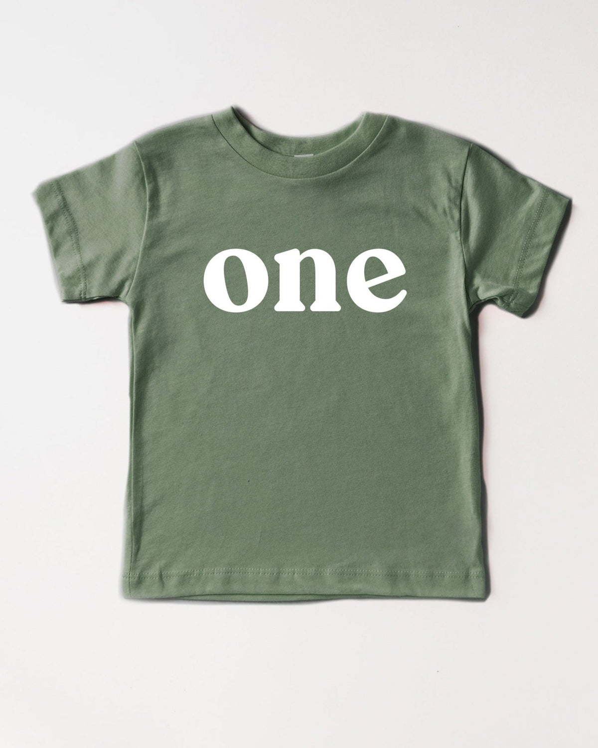 One First Birthday Organic Cotton Kids Tee (Serif)
