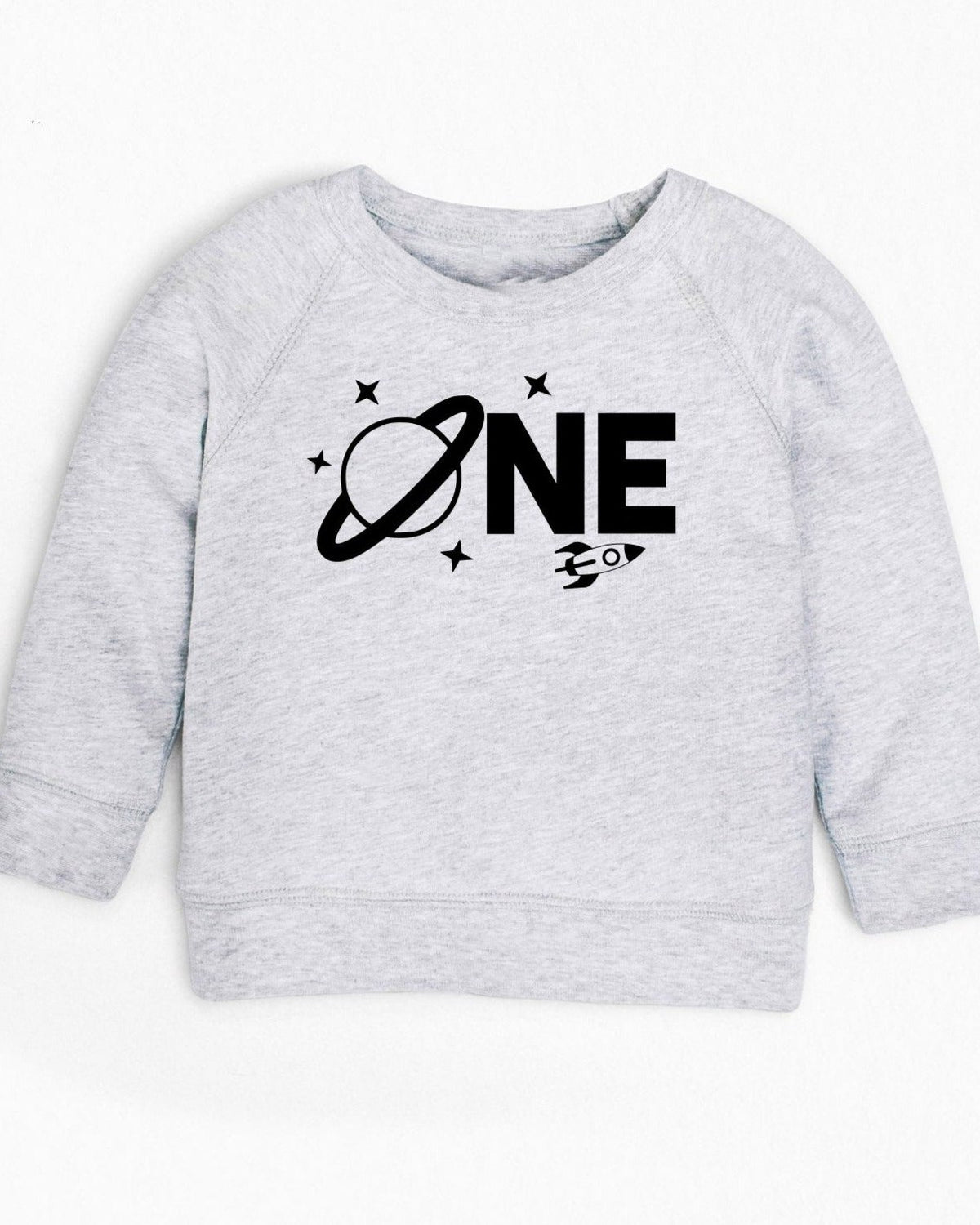Organic Cotton Space One Birthday Toddler French Terry Sweatshirt