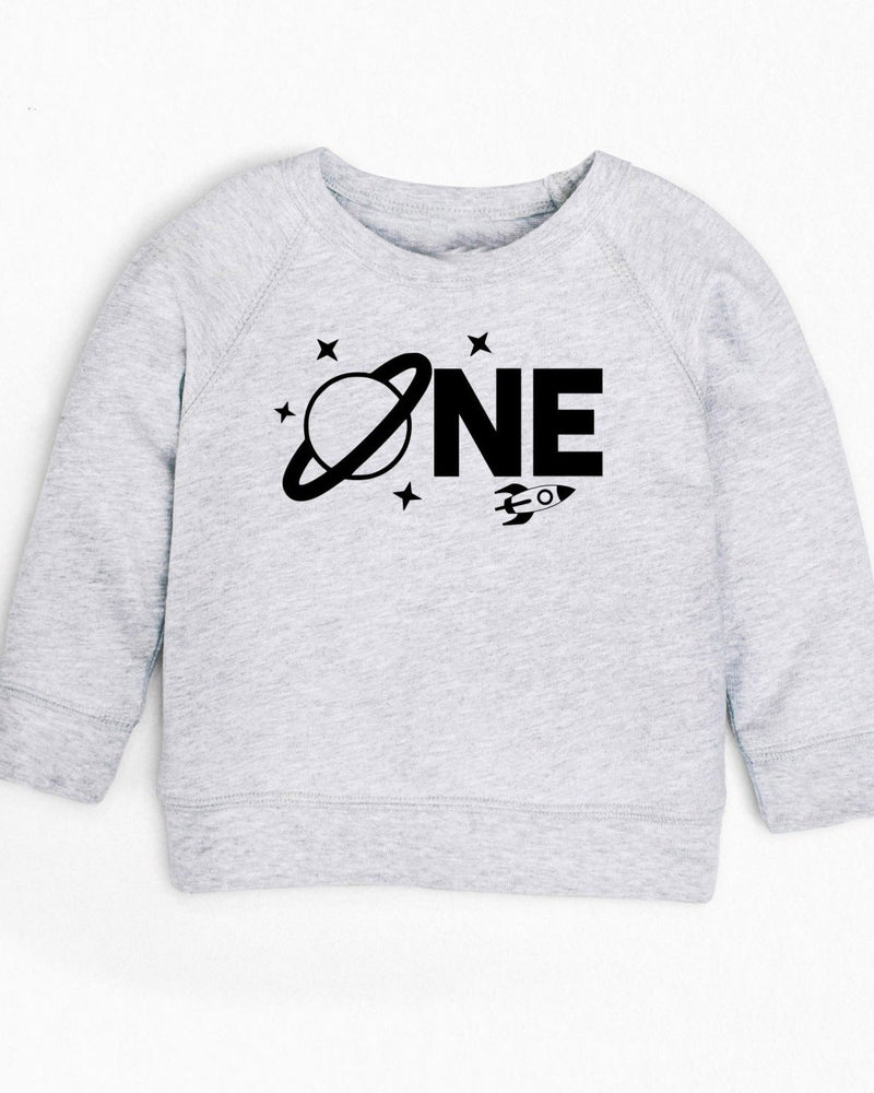 Organic Cotton Space One Birthday Toddler French Terry Sweatshirt