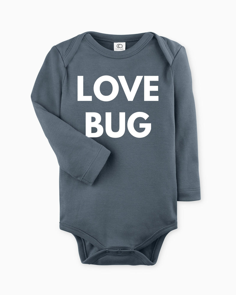 Organic cotton Love Bug bodysuit | Mama's girl, Mama's boy Valentine day