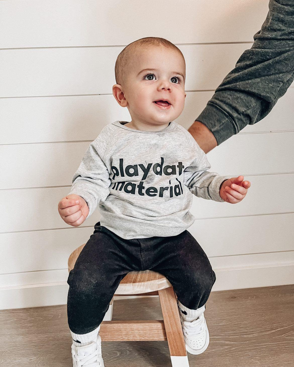 Organic cotton Playdate Material Toddler French Terry Pullover sweatshirt | Baby boy, Toddler boy, Baby girl play shirt